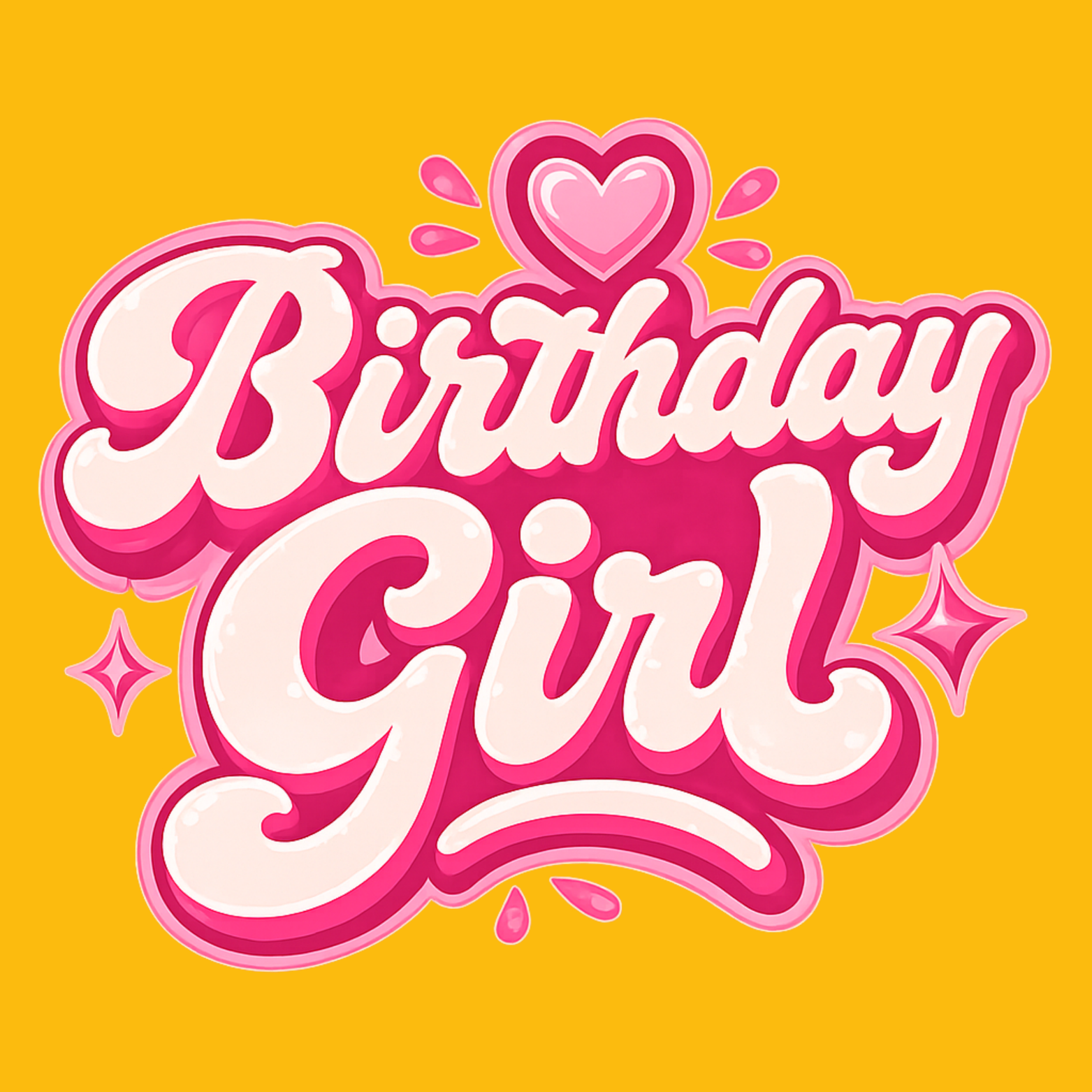 Birthday Girl Hoodie - Yellow design preview