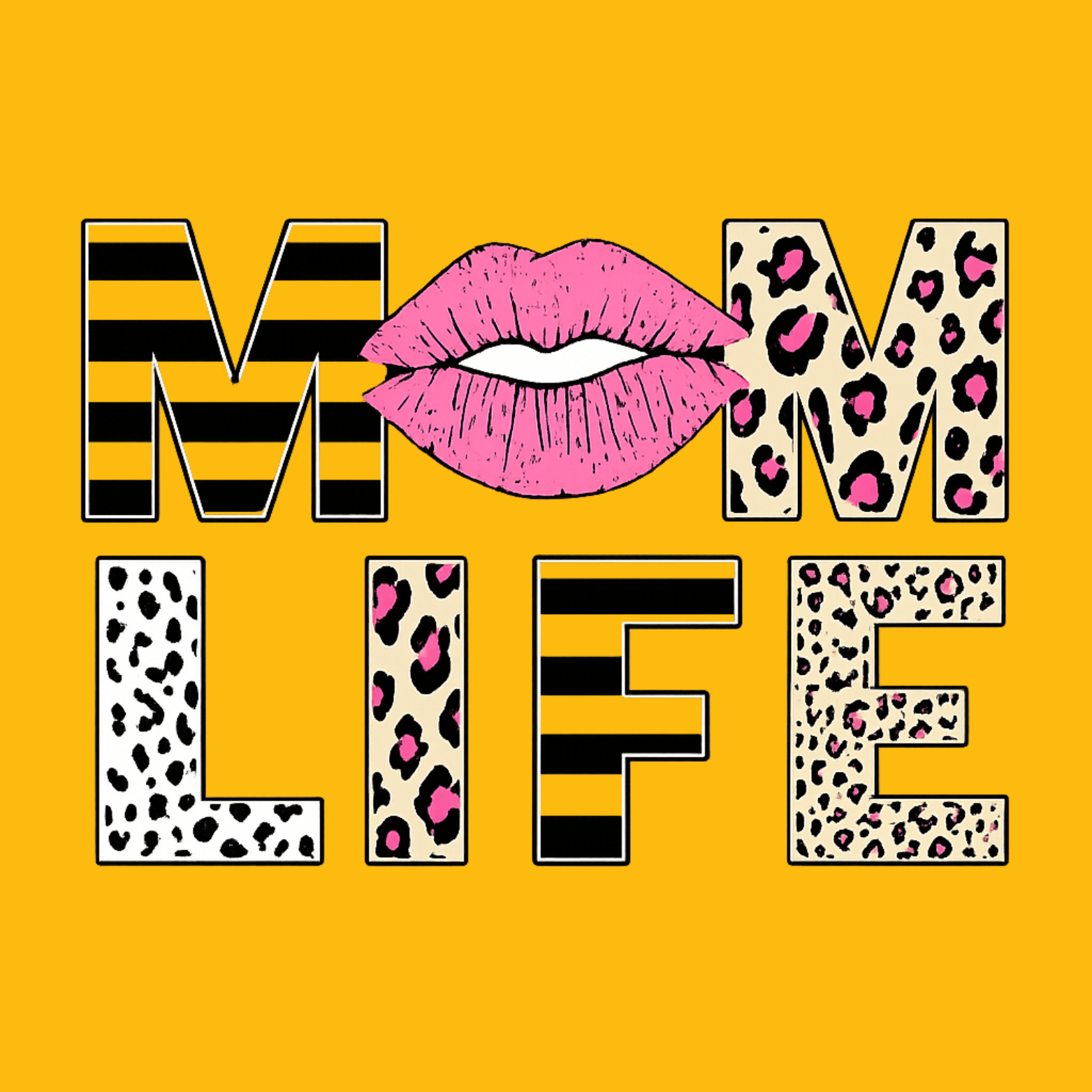 Mom Life Hoodie - Yellow design preview