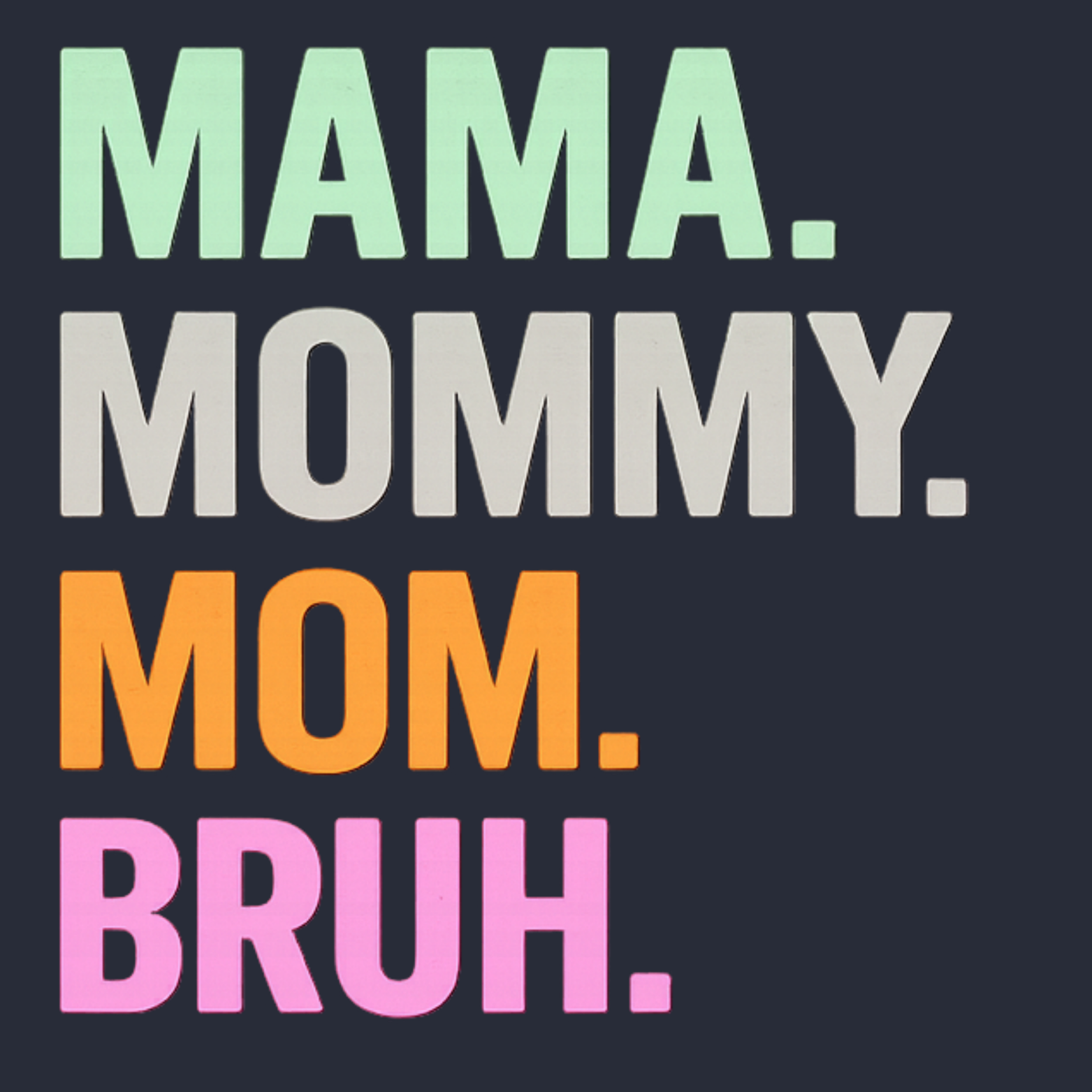 Mom Bruh Women's Racerback Tank - Navy design preview
