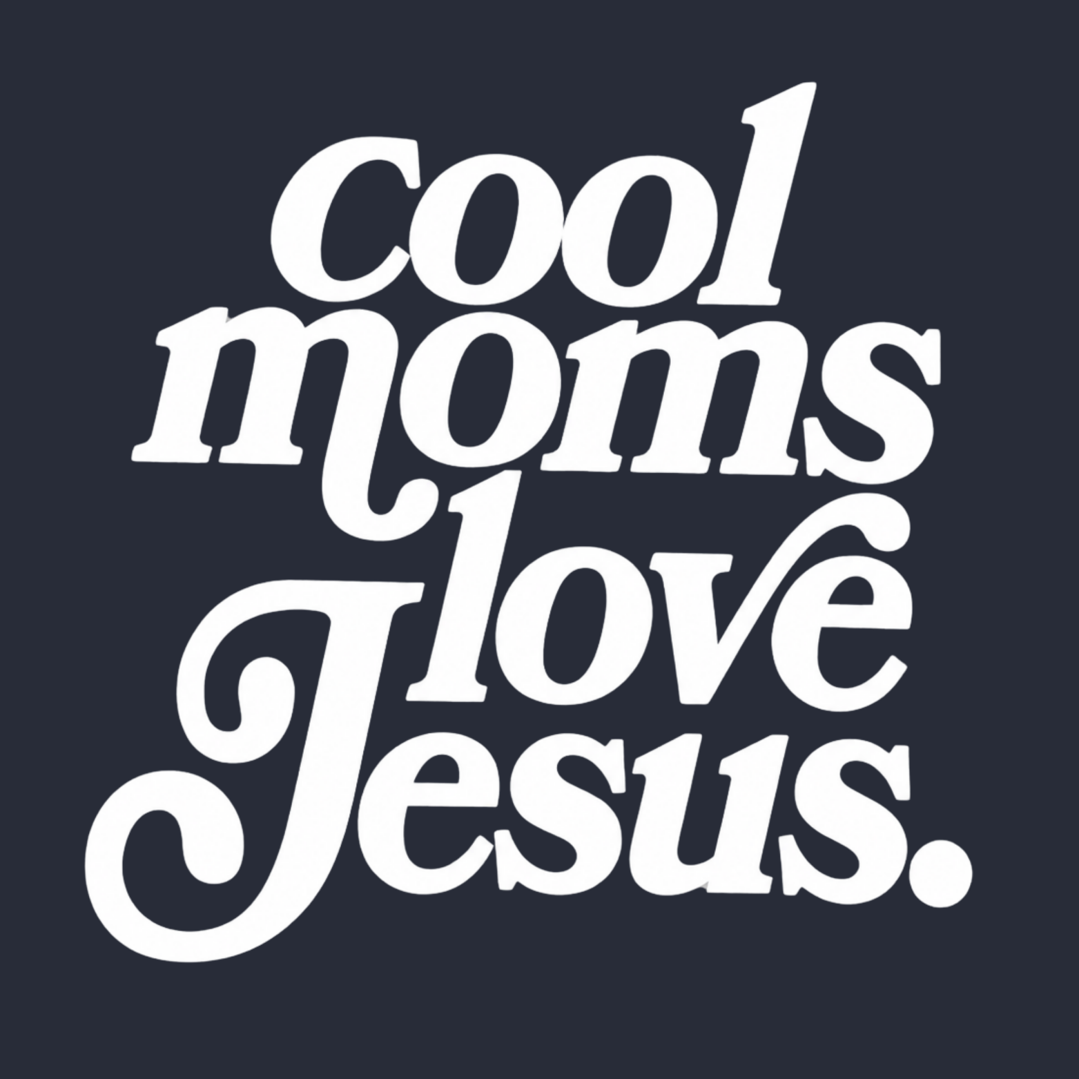 Cool Moms Love Jesus Women's Racerback Tank - Navy design preview