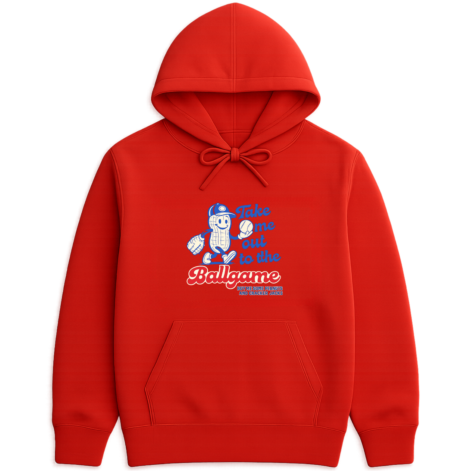 Take Me Out To The Ballgame Hoodie - Red mockup