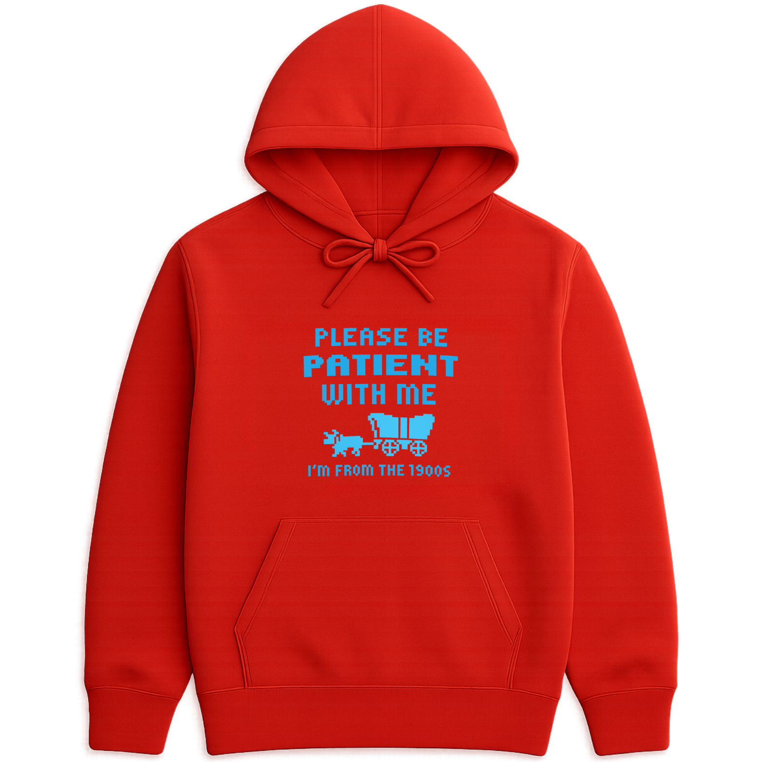 Please Be Patient I'm From The 1900s Hoodie - Red mockup