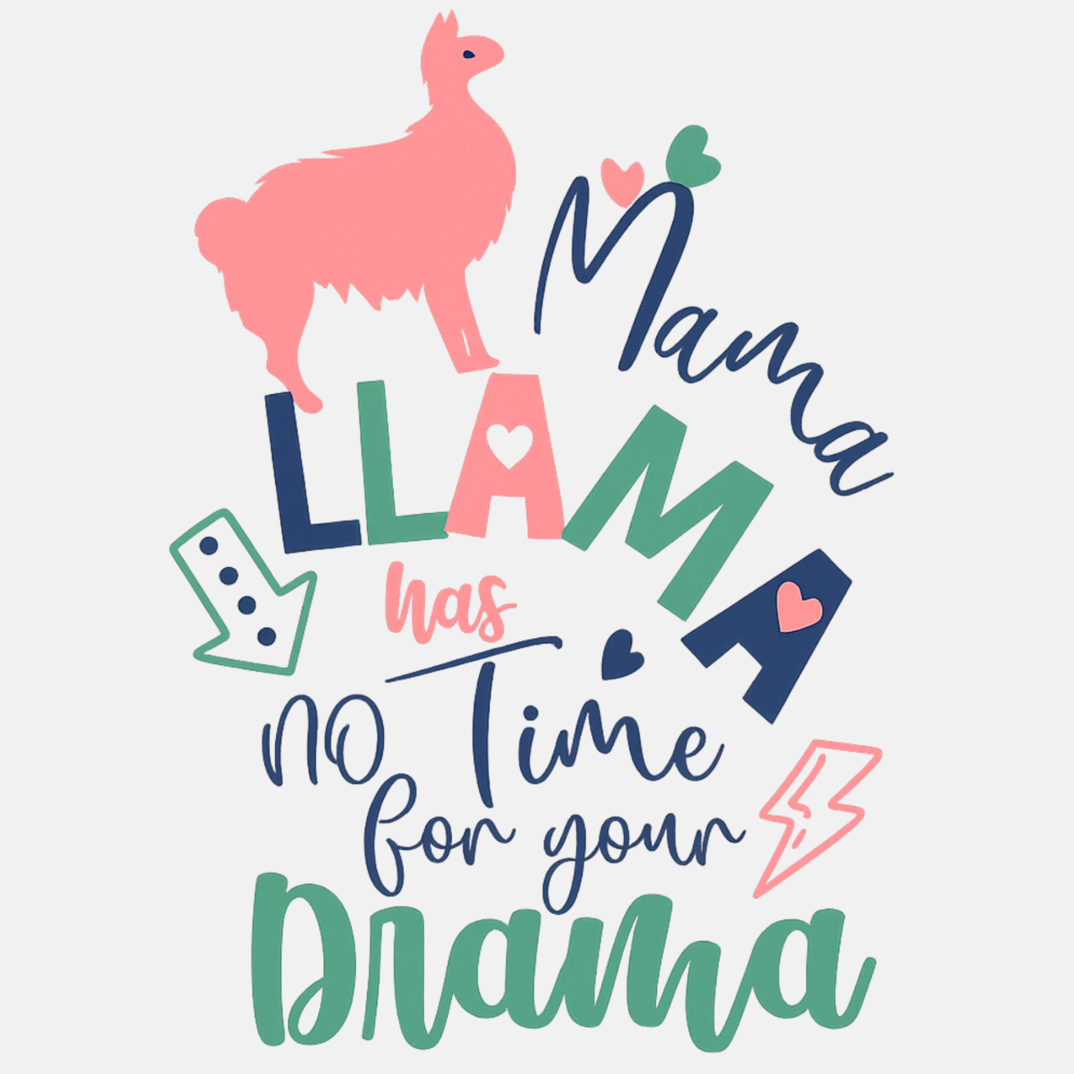Mama Llama Women's Ultra-Premium Triblend T-Shirt - Natural design preview