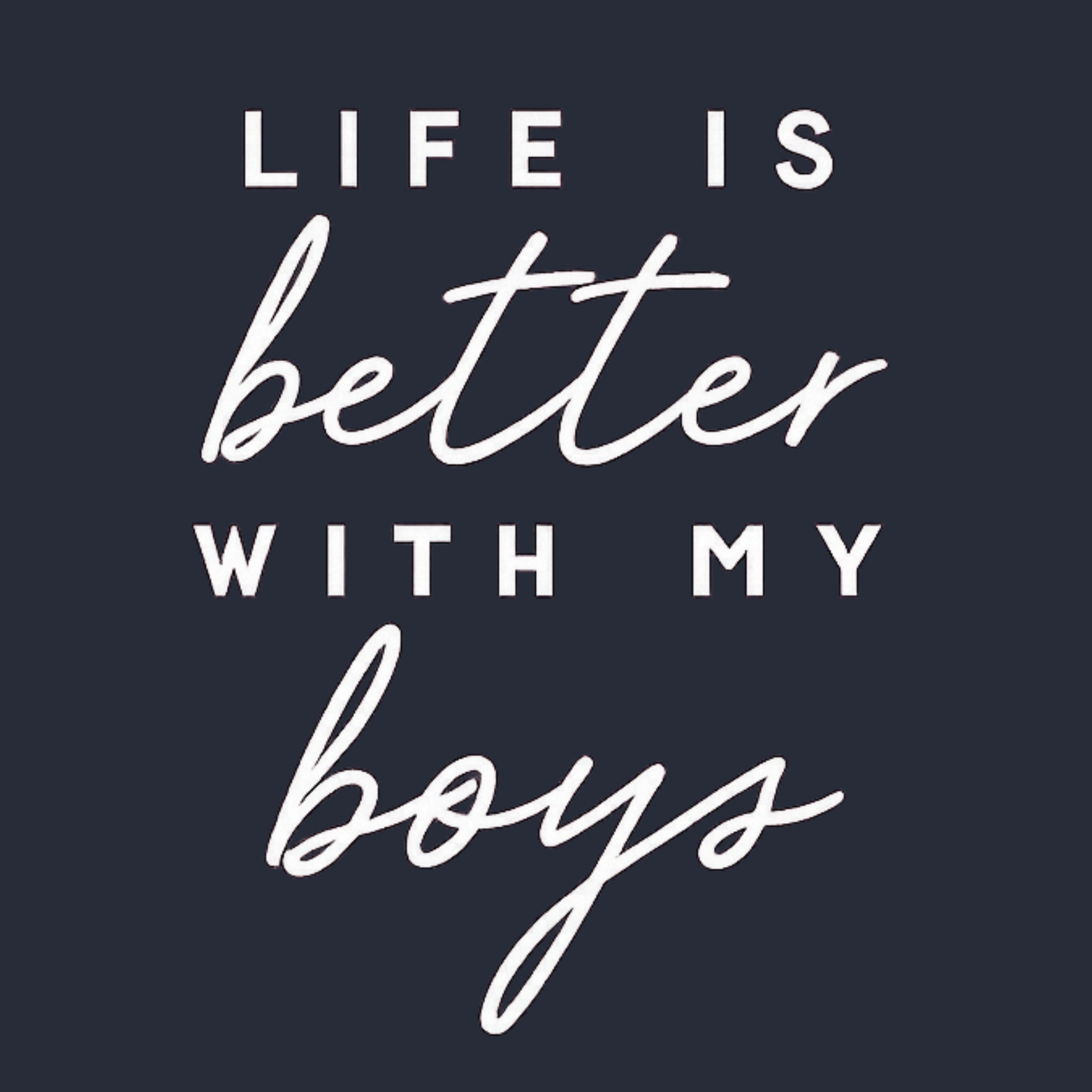 Life Is Better With My Boys Women's Racerback Tank - Navy design preview
