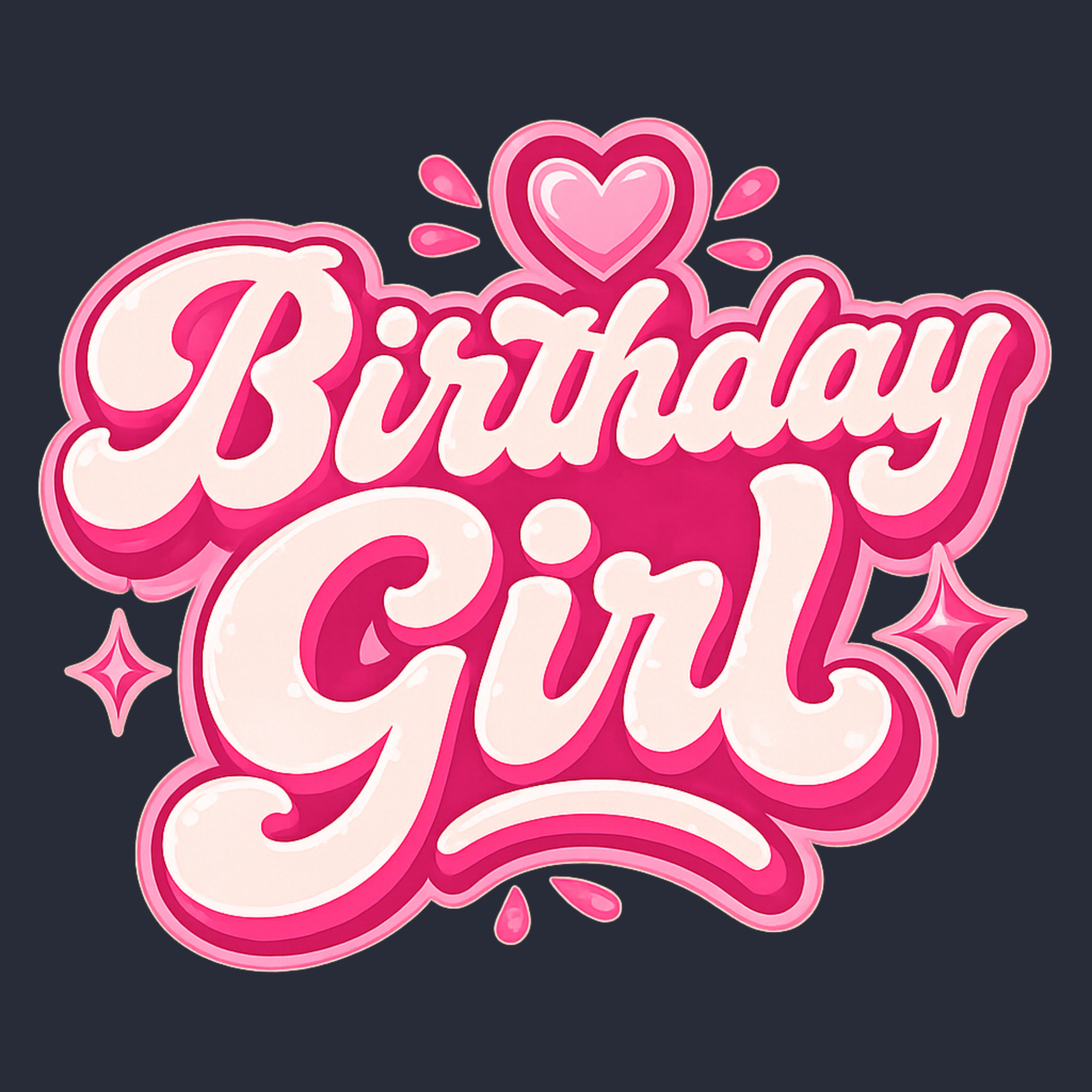 Birthday Girl Women's Racerback Tank - Navy design preview