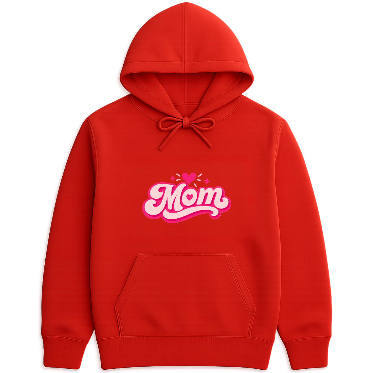 Mom Heart Hoodie - Red mockup