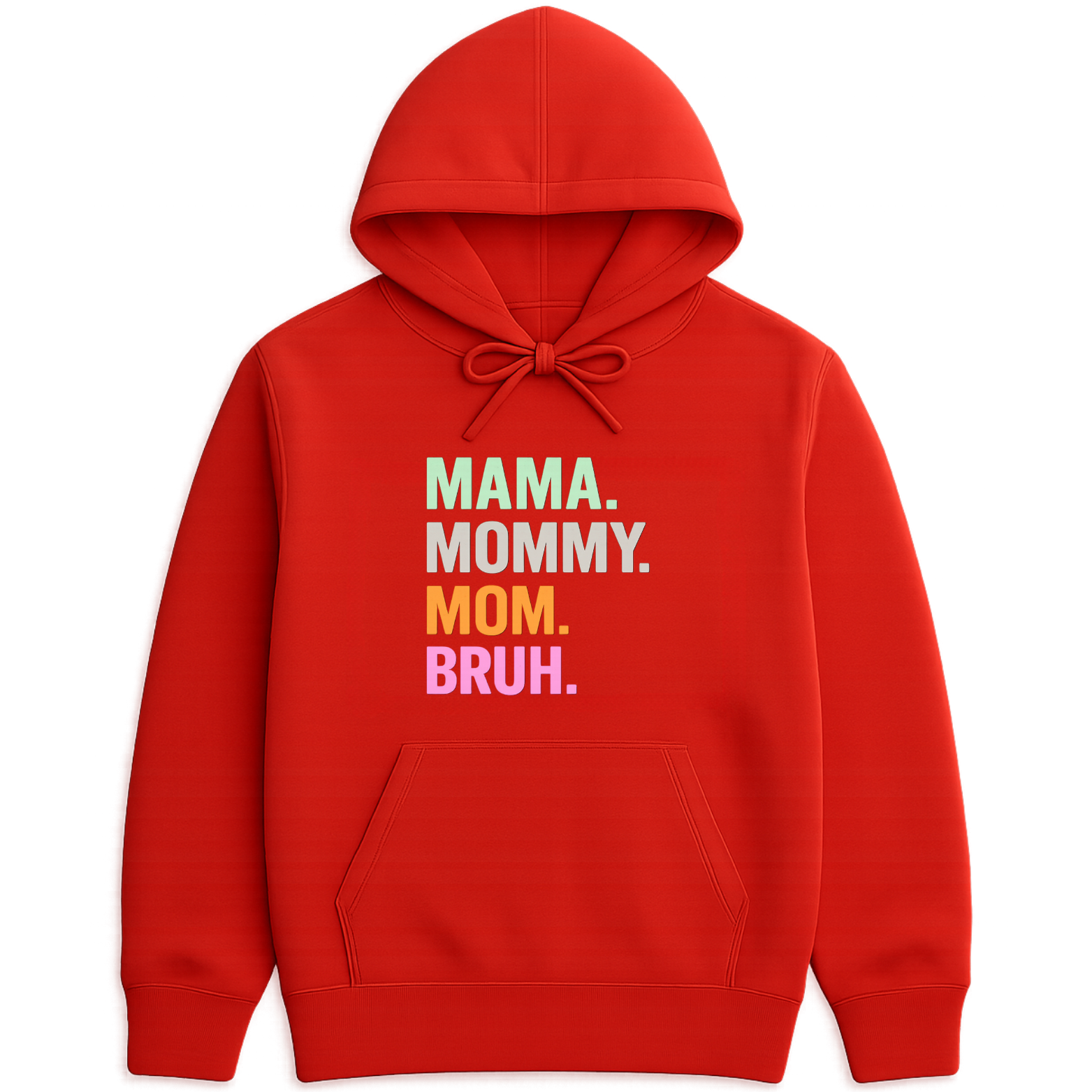 Mom Bruh Hoodie - Red mockup