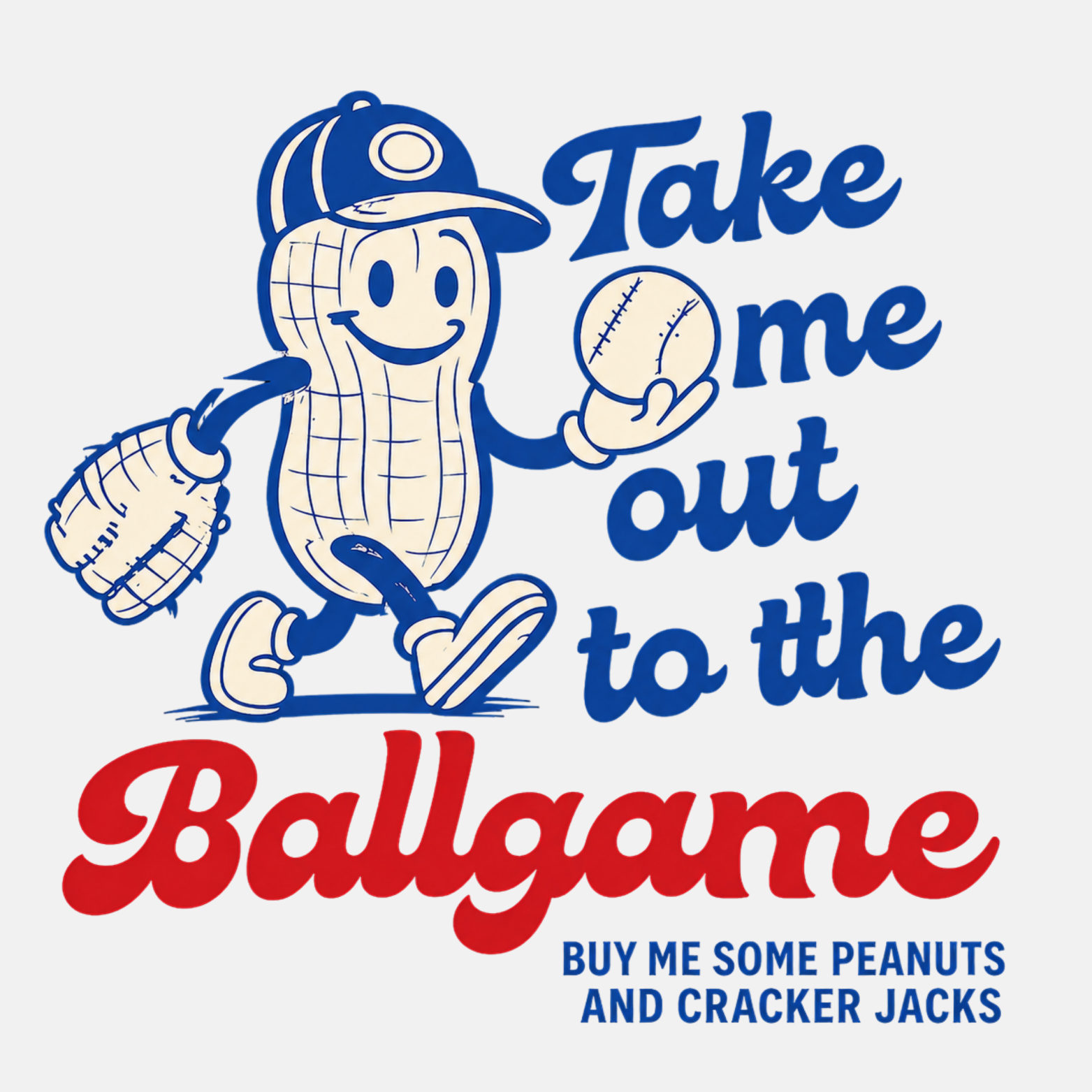 Take Me Out To The Ballgame Women's Ultra-Premium Triblend T-Shirt - Natural design preview
