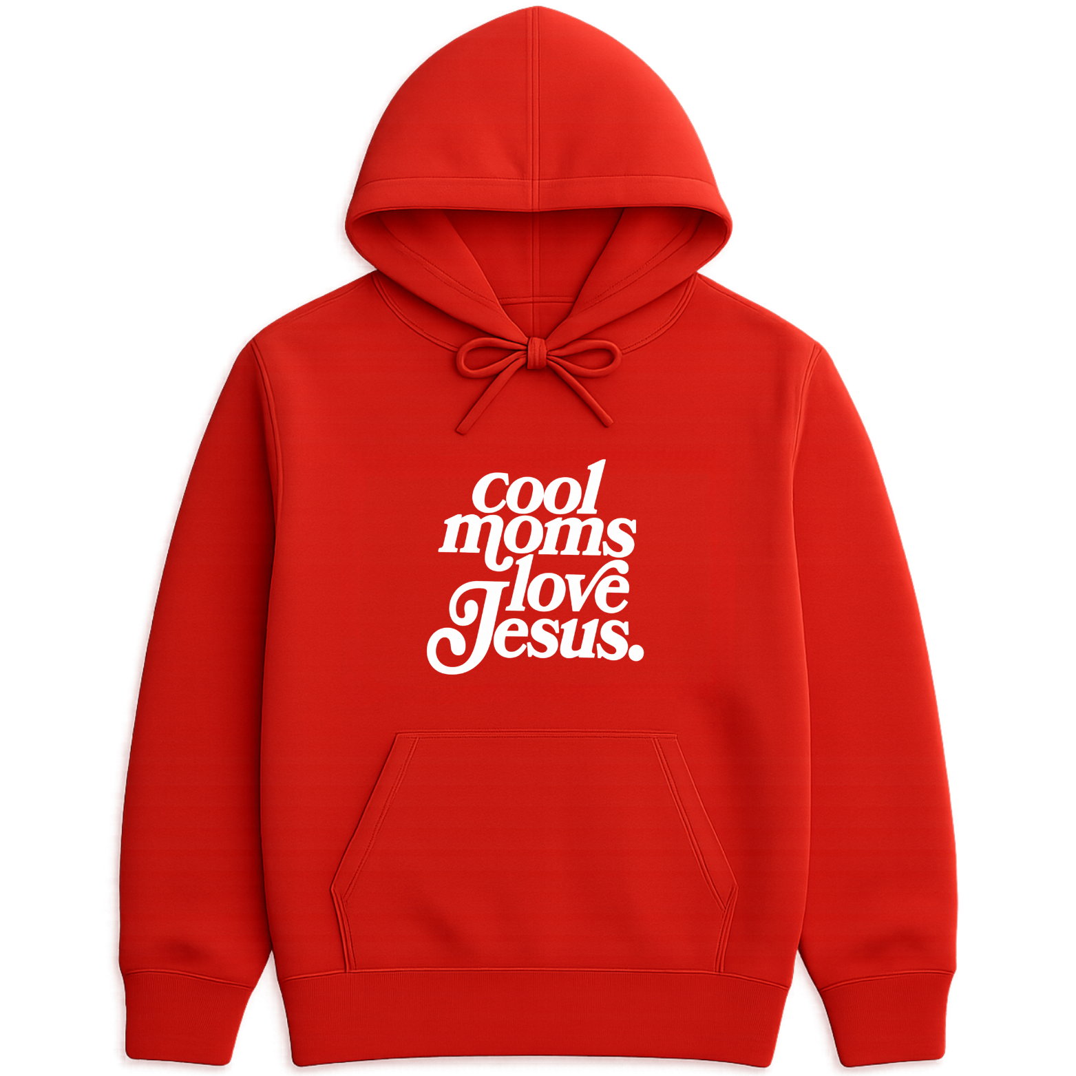 Cool Moms Love Jesus Hoodie - Red mockup