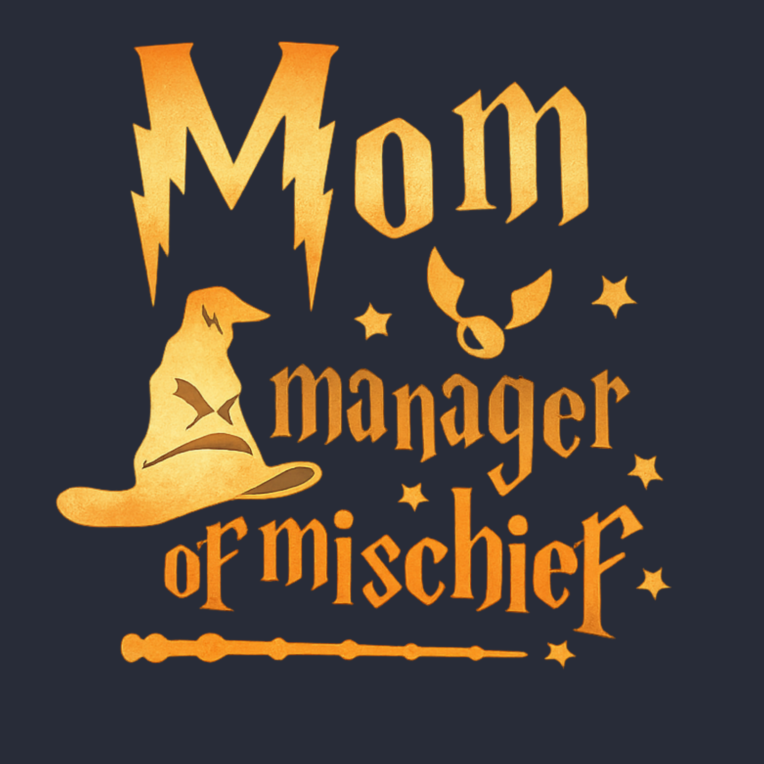 Mom Manager Of Mischief Women's Racerback Tank - Navy design preview