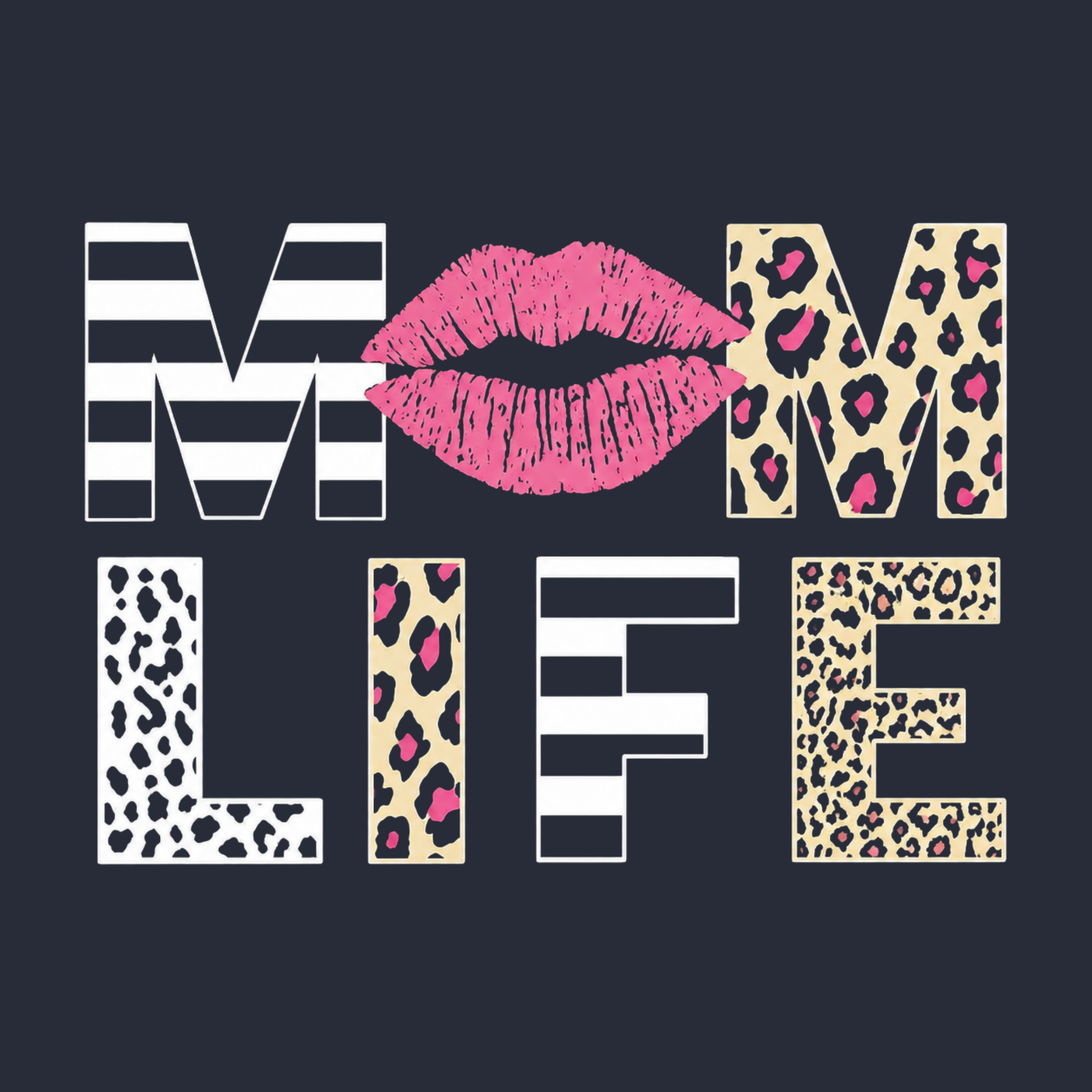 Mom Life Women's Racerback Tank - Navy design preview