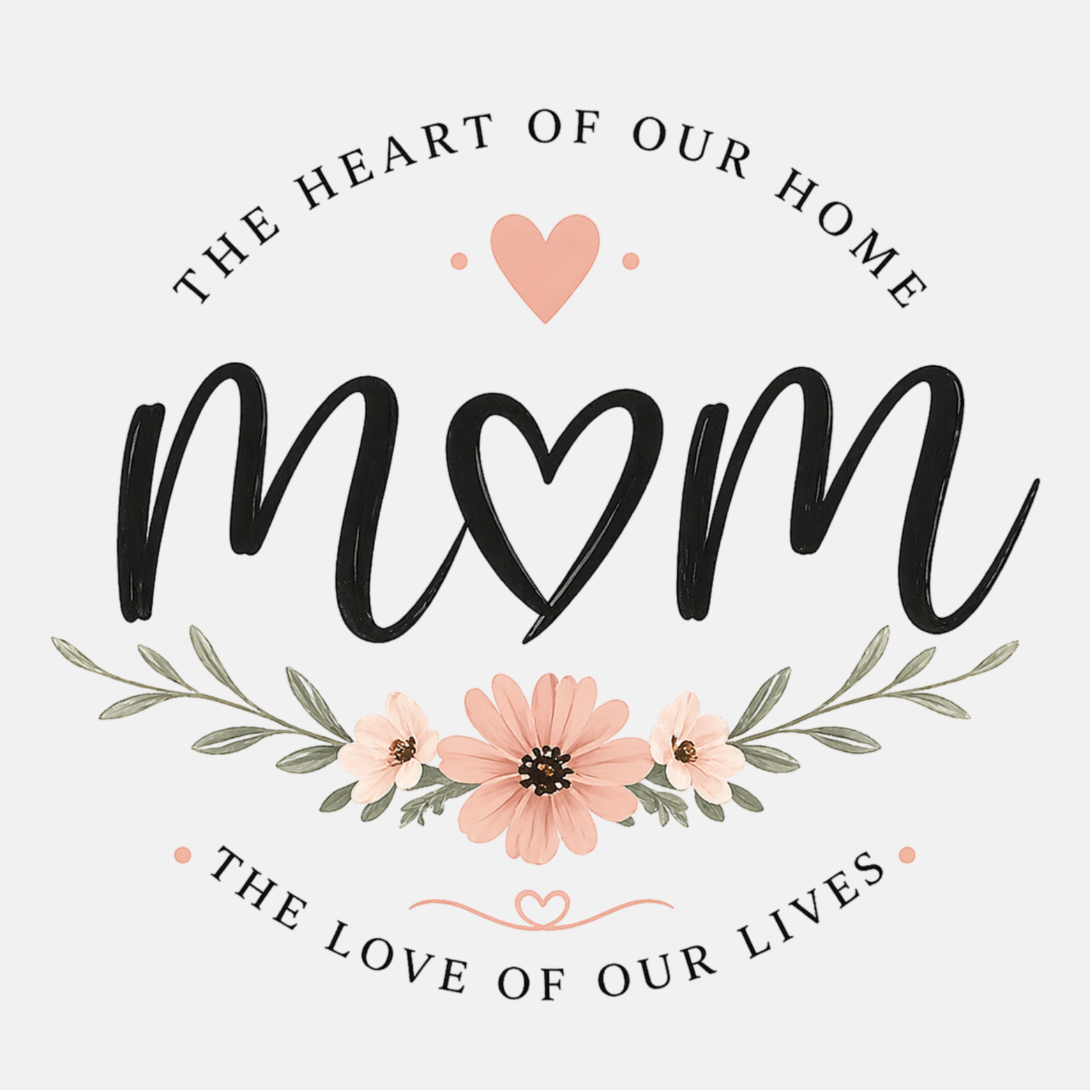 Mom The Heart Of Our Home Women's Ultra-Premium Triblend T-Shirt - Natural design preview
