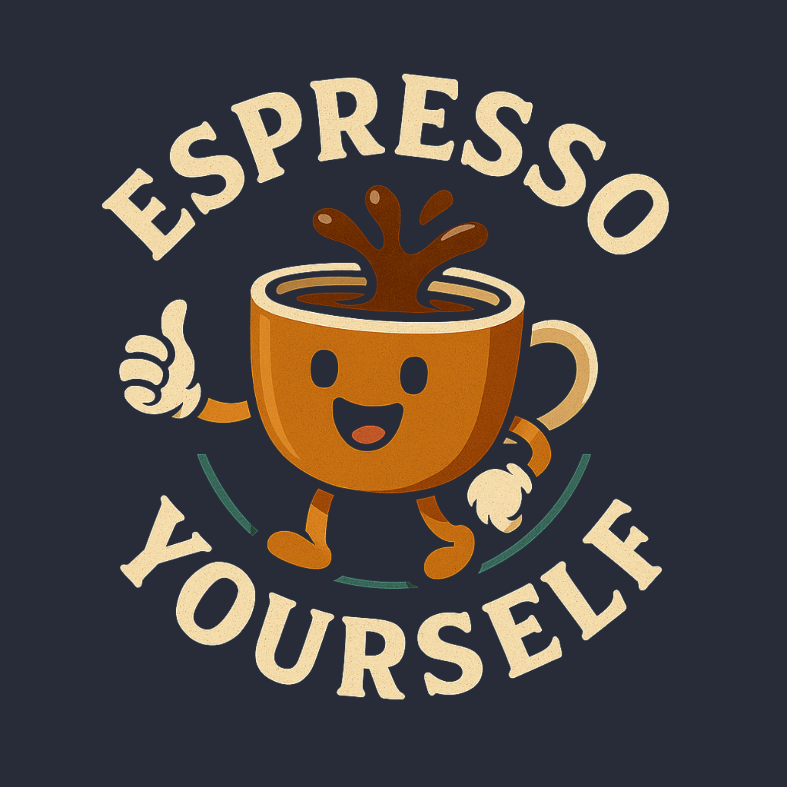 Espresso Yourself Women's Premium Racerback Tank - Navy design preview