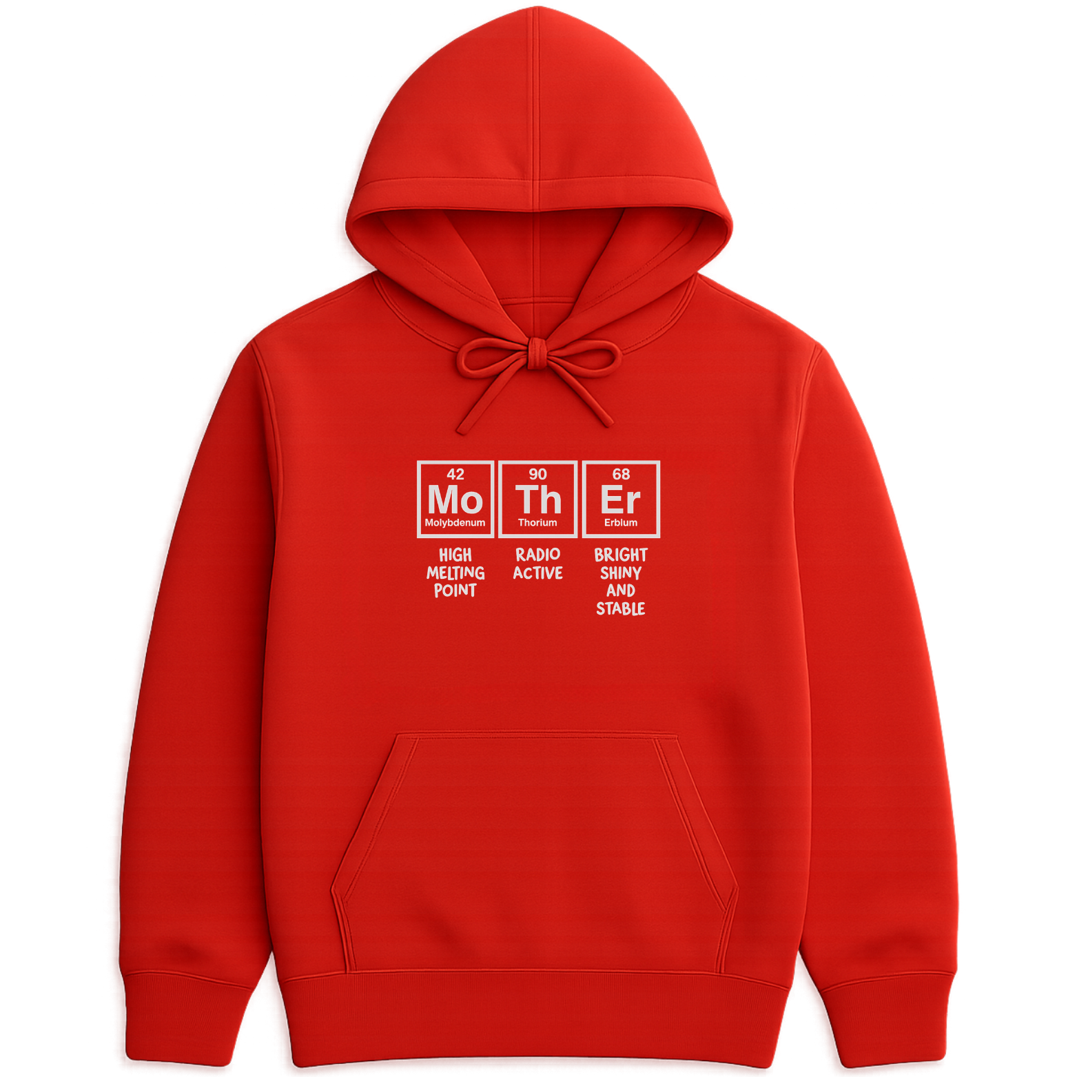 Mom Chemistry Hoodie - Red mockup