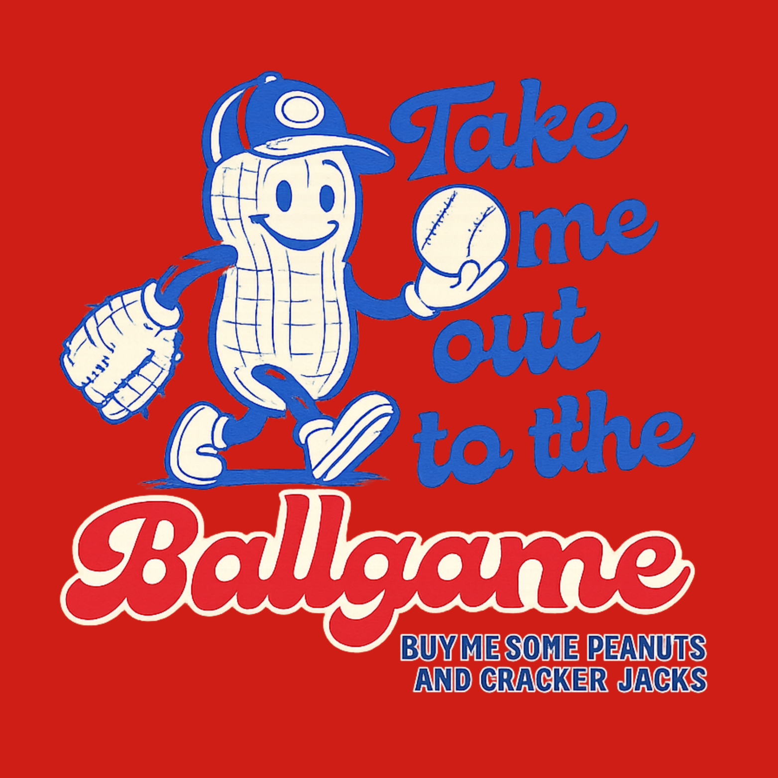 Take Me Out To The Ballgame Hoodie - Red design preview