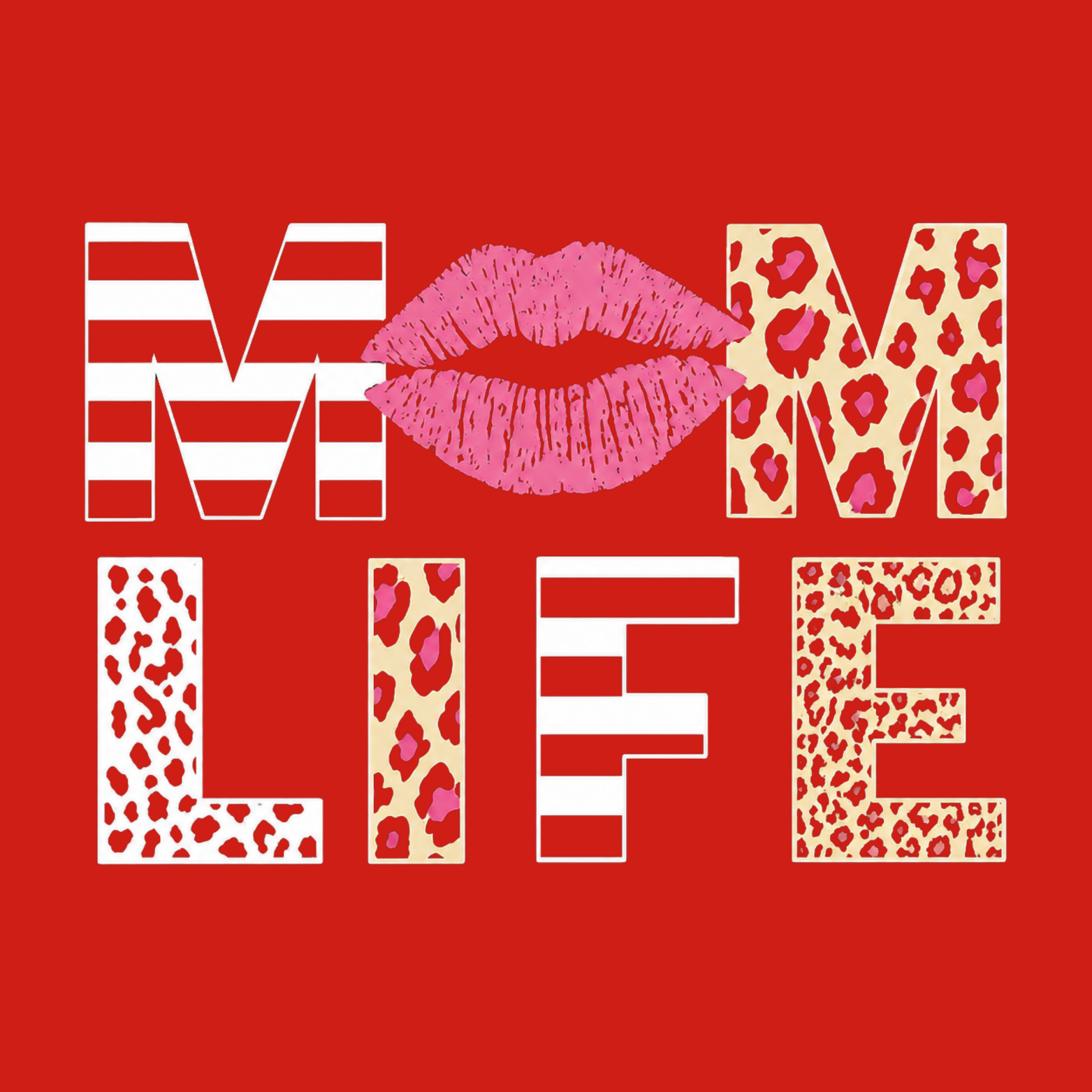 Mom Life Hoodie - Red design preview