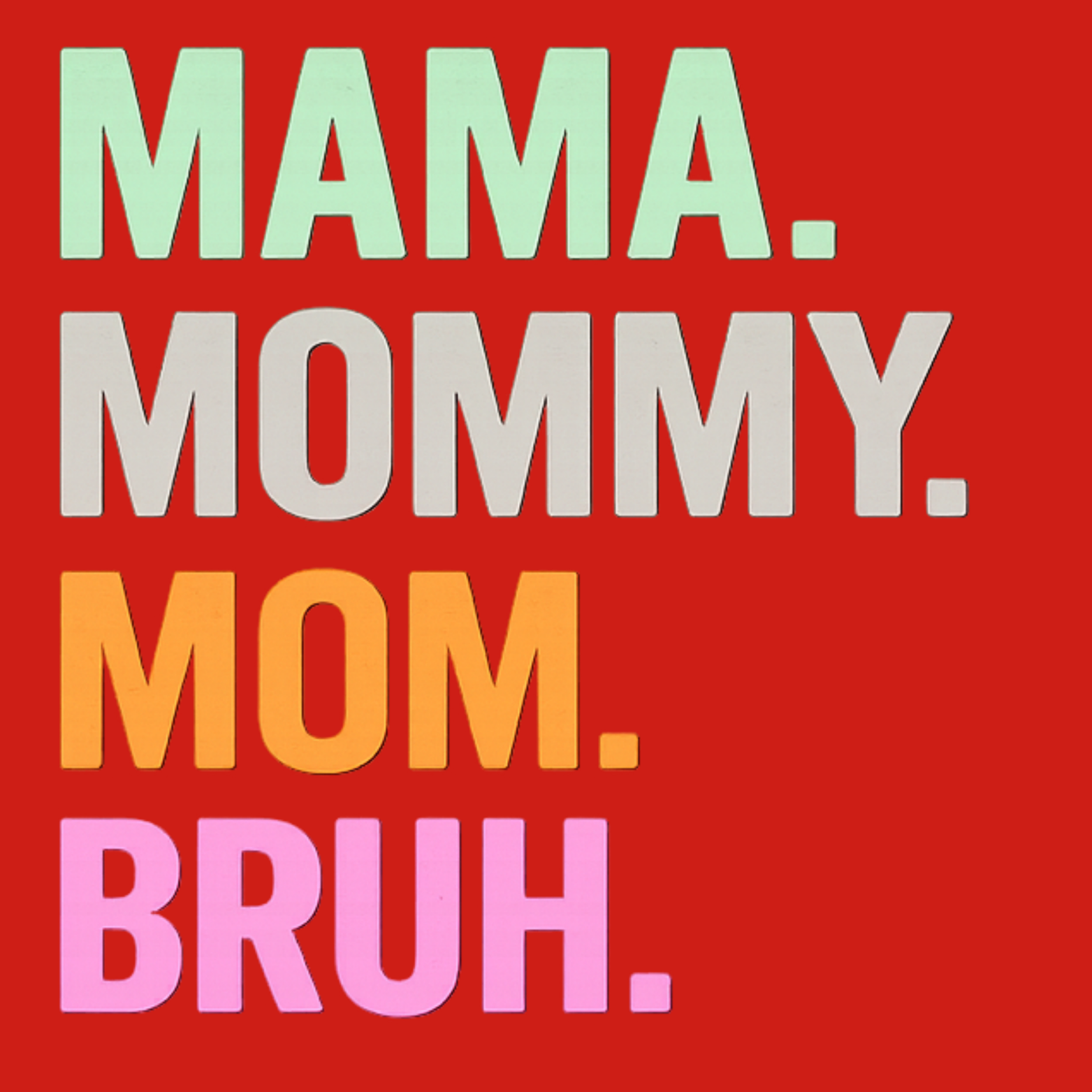Mom Bruh Hoodie - Red design preview