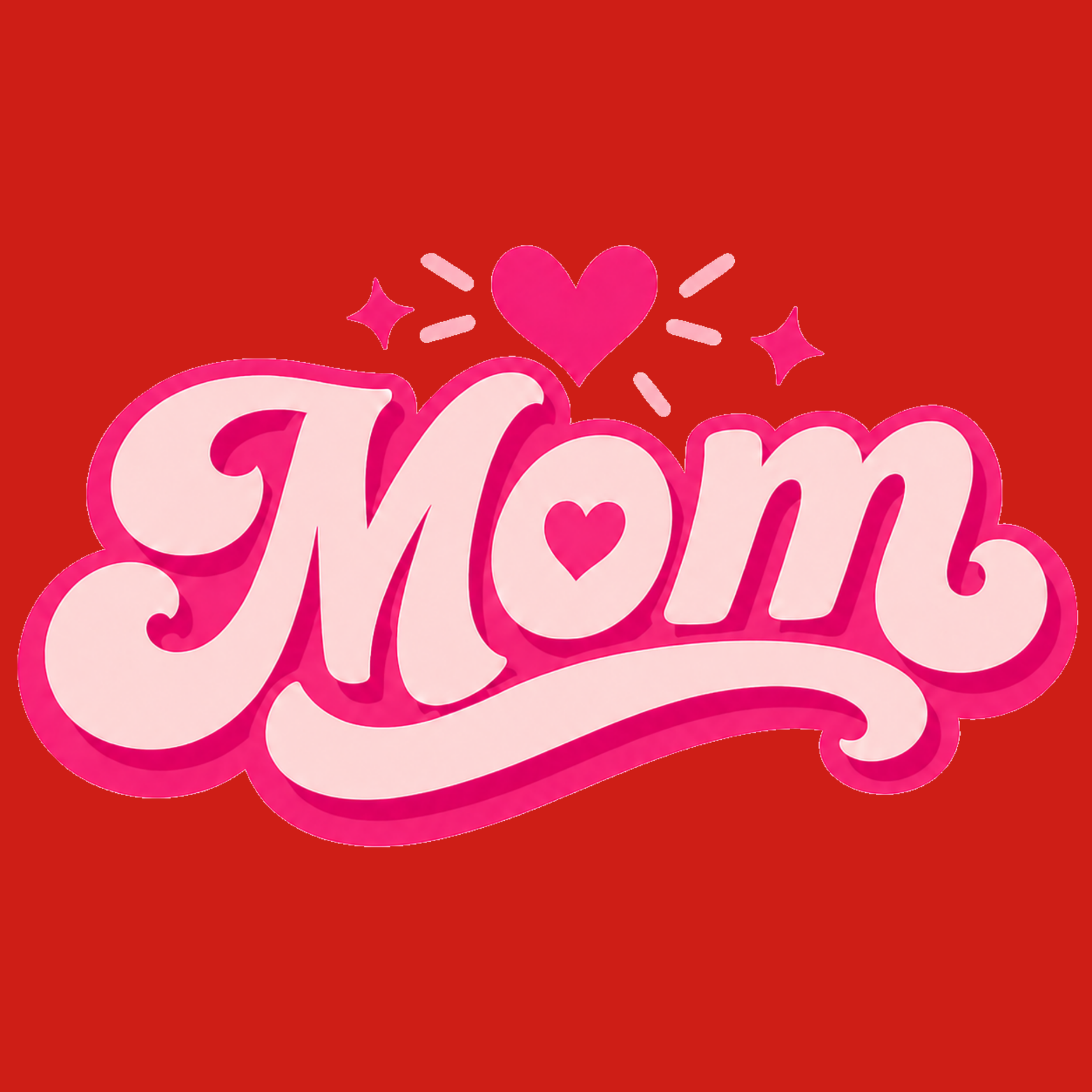 Mom Heart Hoodie - Red design preview