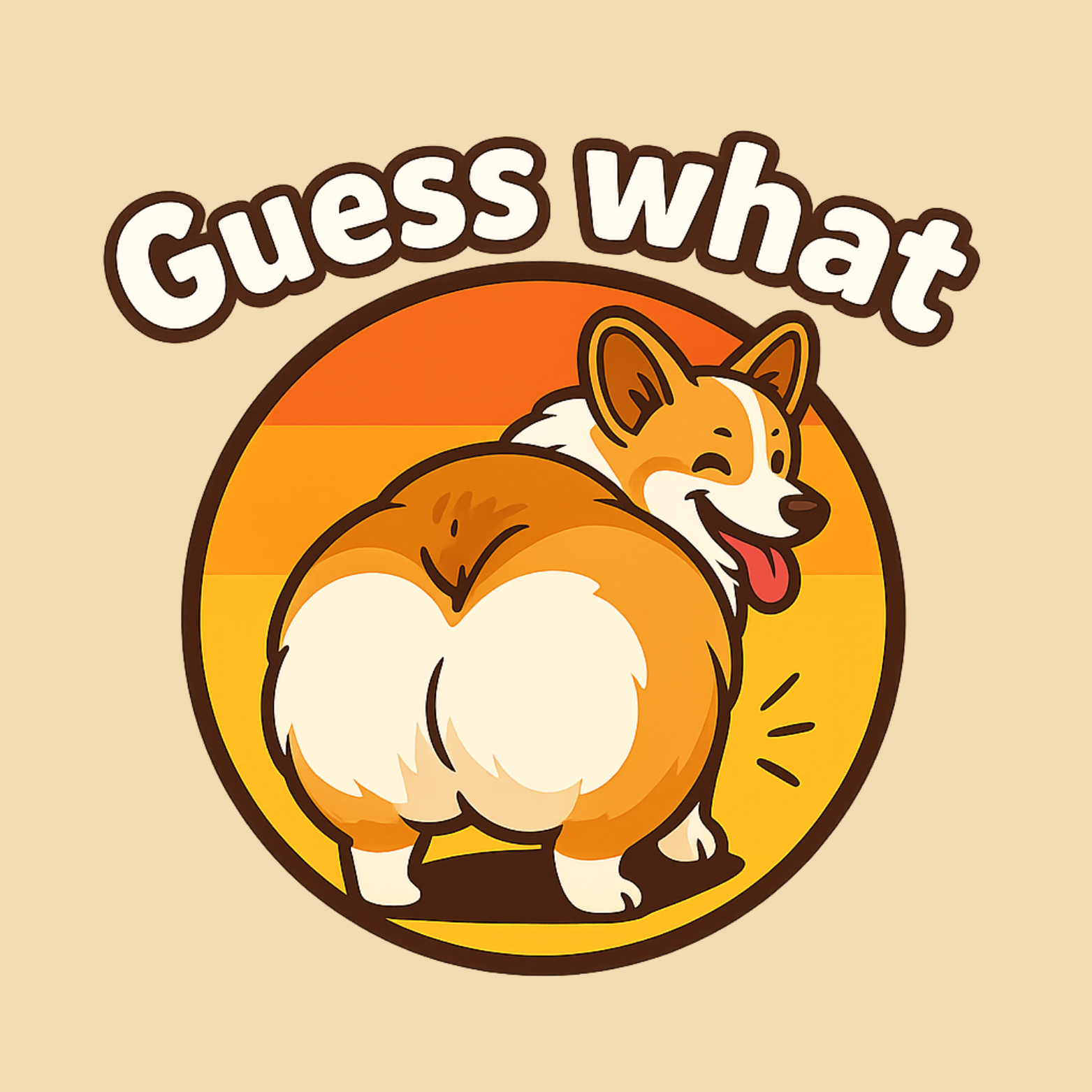 Guess What Corgi Long Sleeve Tee – Funny Dog Lover Graphic Shirt