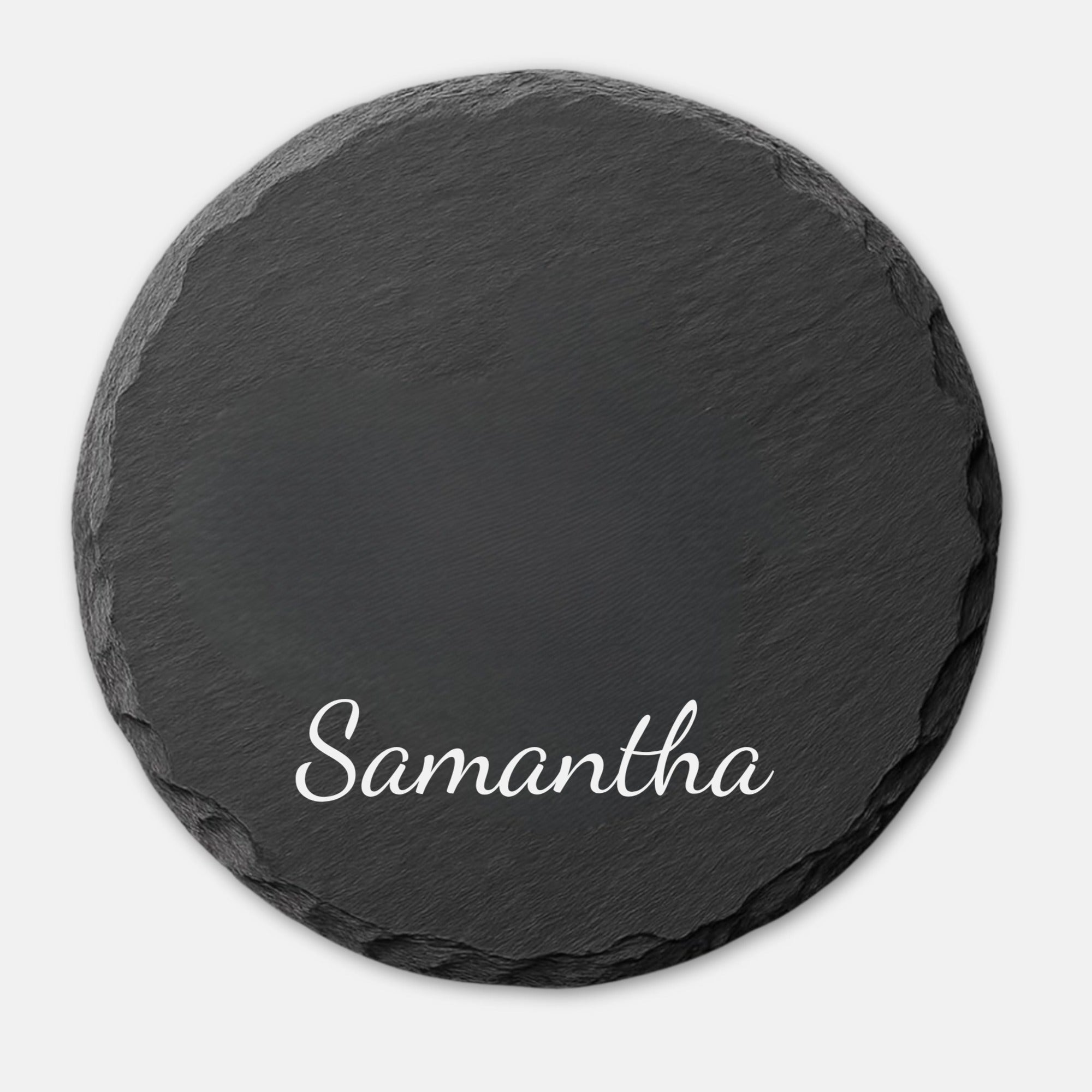 Circle Slate Coaster (Name)