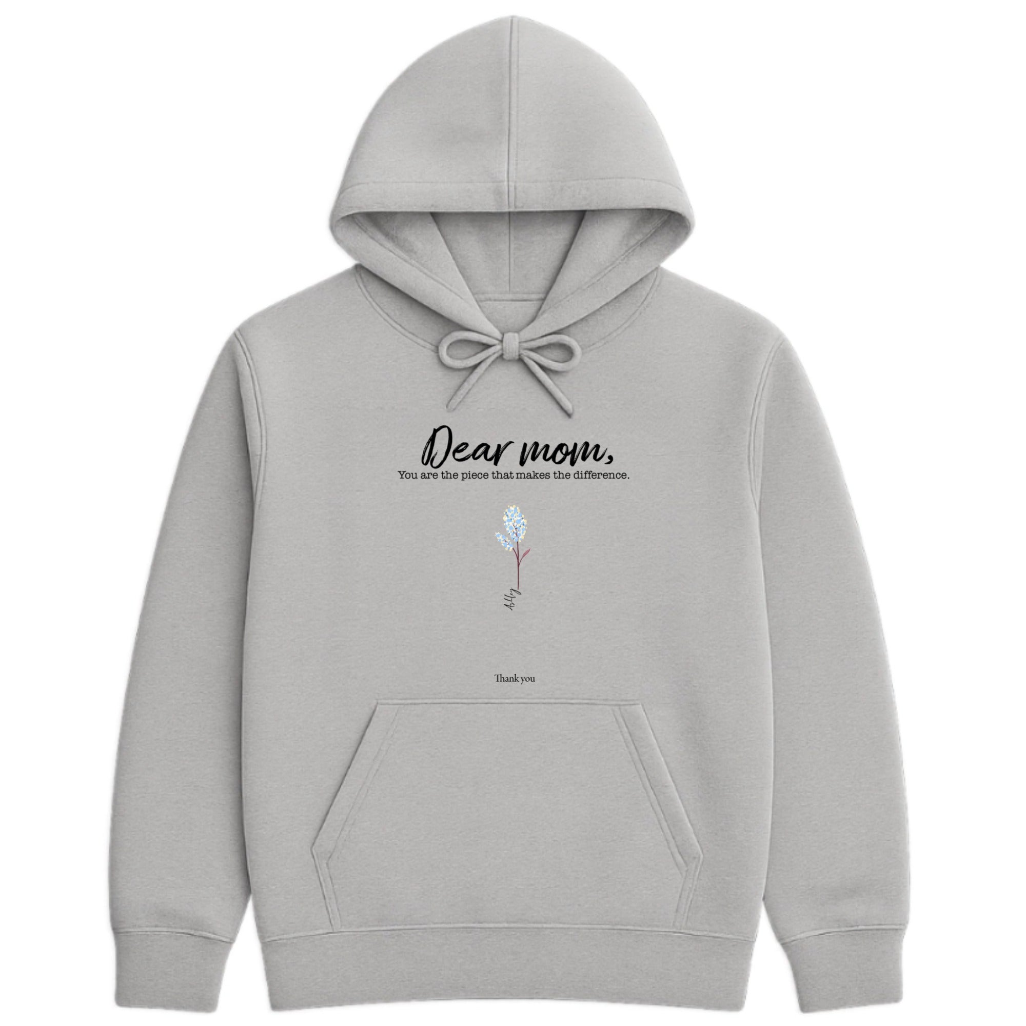 Dear mom... Hoodie hero product mockup