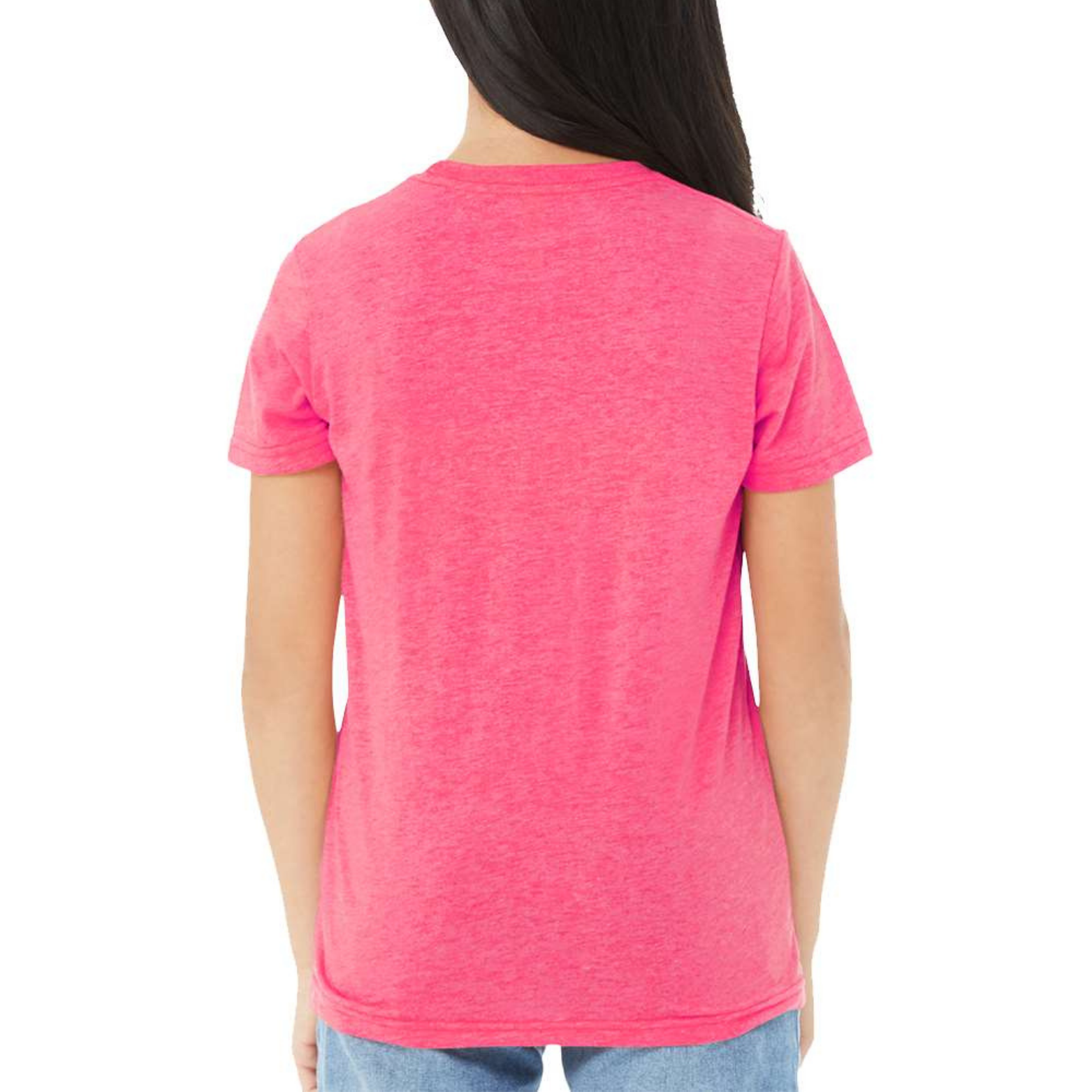 USA Youth Triblend Tee - Pink back mockup