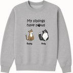 My siblings have paws cats Sweatshirt hero product mockup