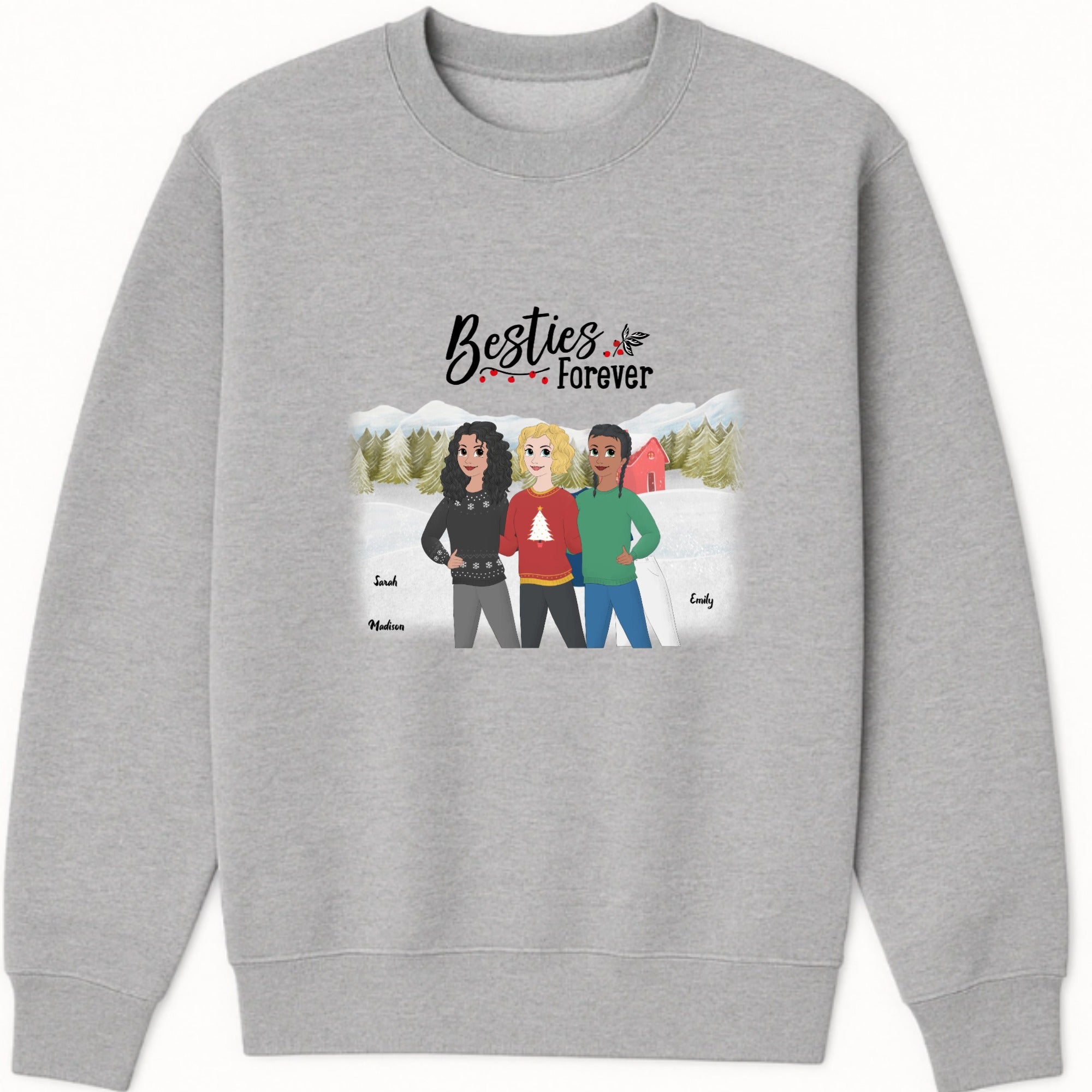 Besties forever Sweatshirt hero product mockup