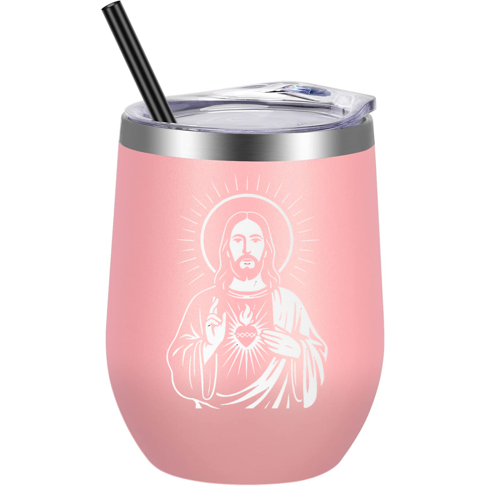Jesus Wine Tumbler - Pink