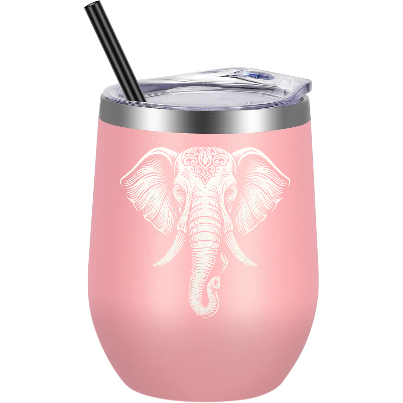 Elephant Wine Tumbler - Pink