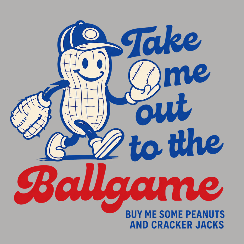 Take Me Out To The Ballgame Hoodie - Sports Grey design preview