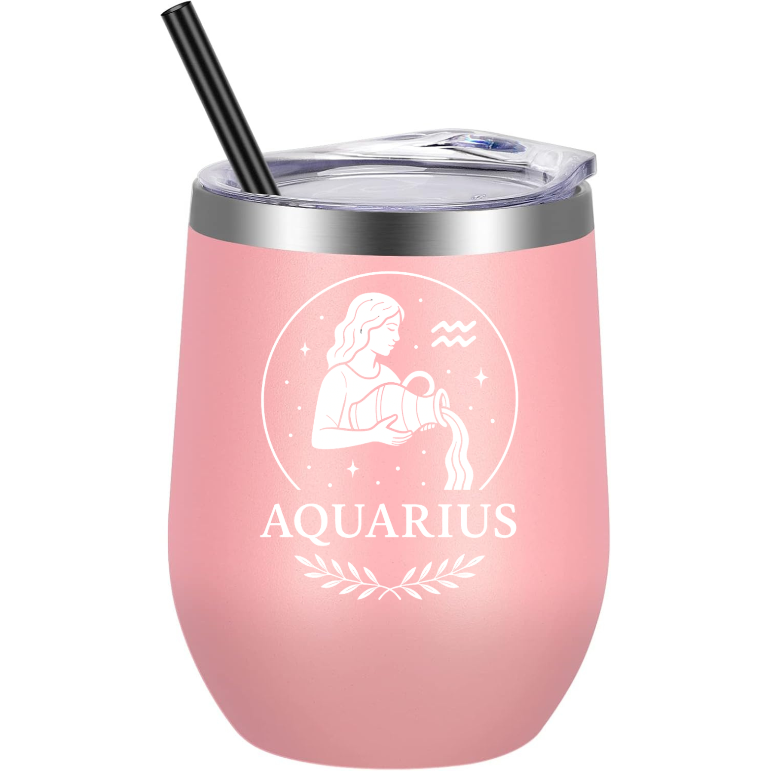 Aquarius Wine Tumbler - Pink