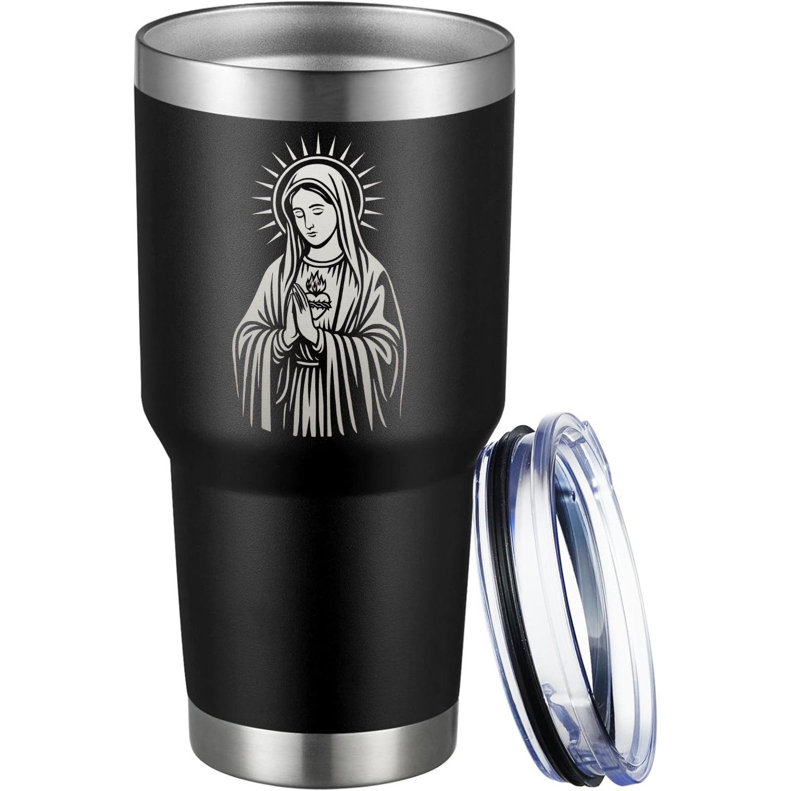 Sacred Mary 30oz Tumbler - Black