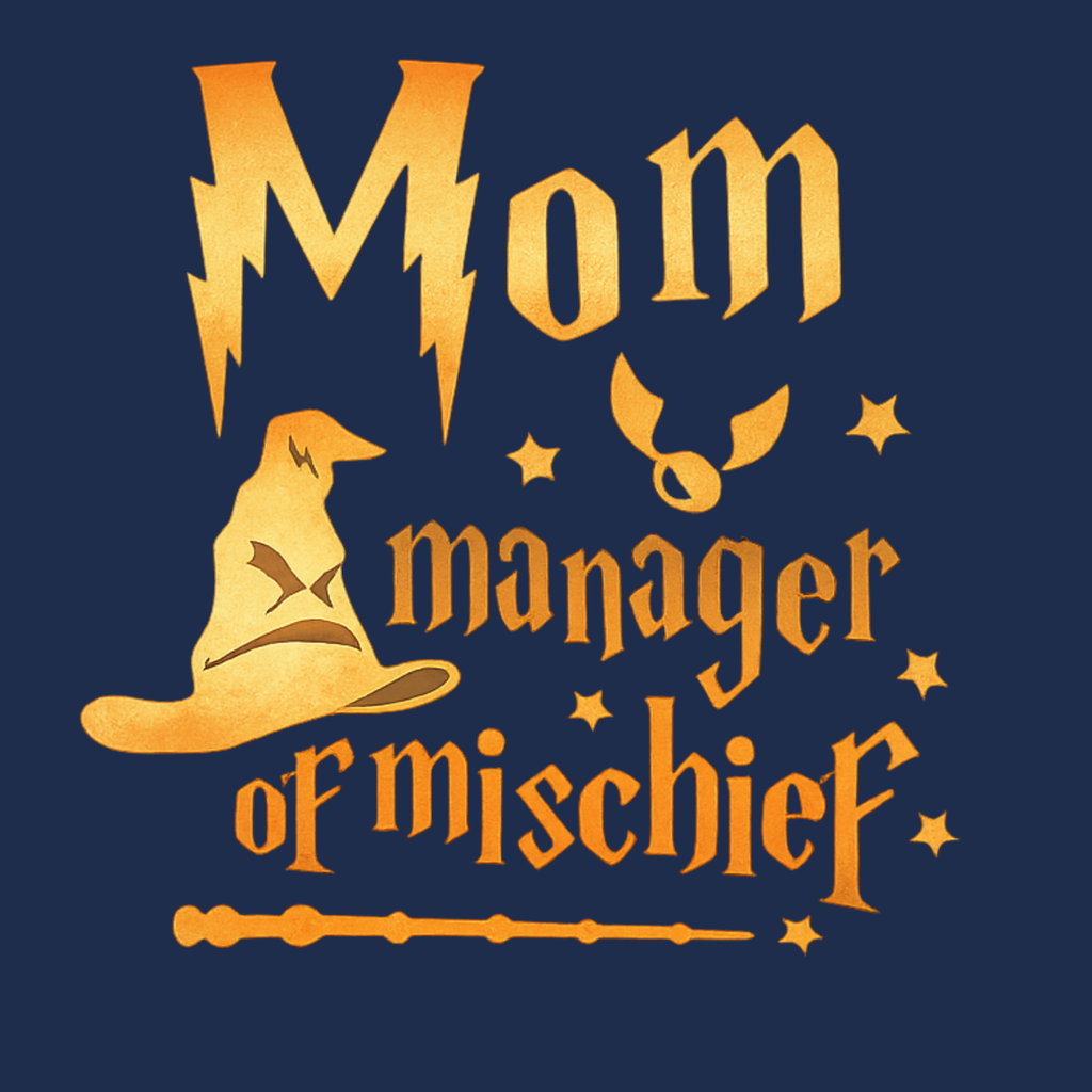 Mom Manager Of Mischief Crewneck Sweatshirt - Sports Grey design preview