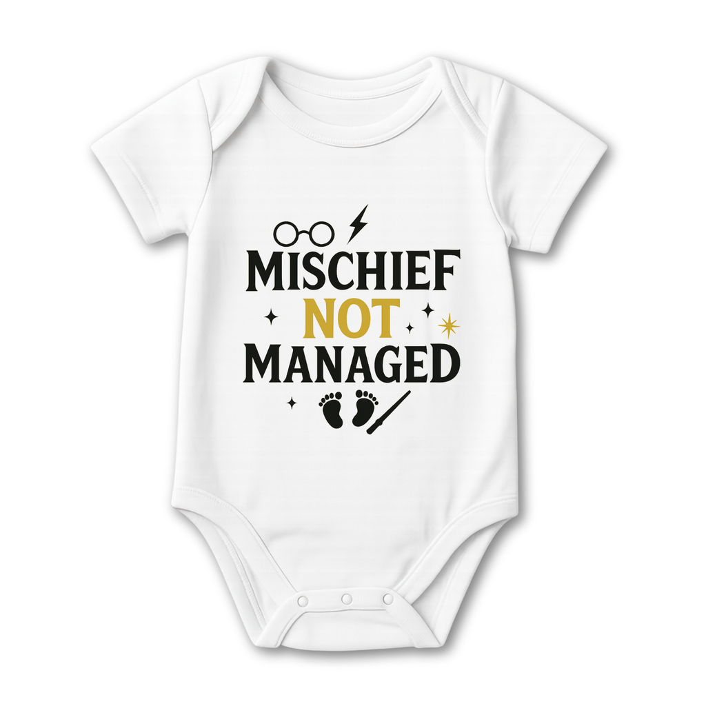 Mischief Not Managed Baby Onesie color variation 1