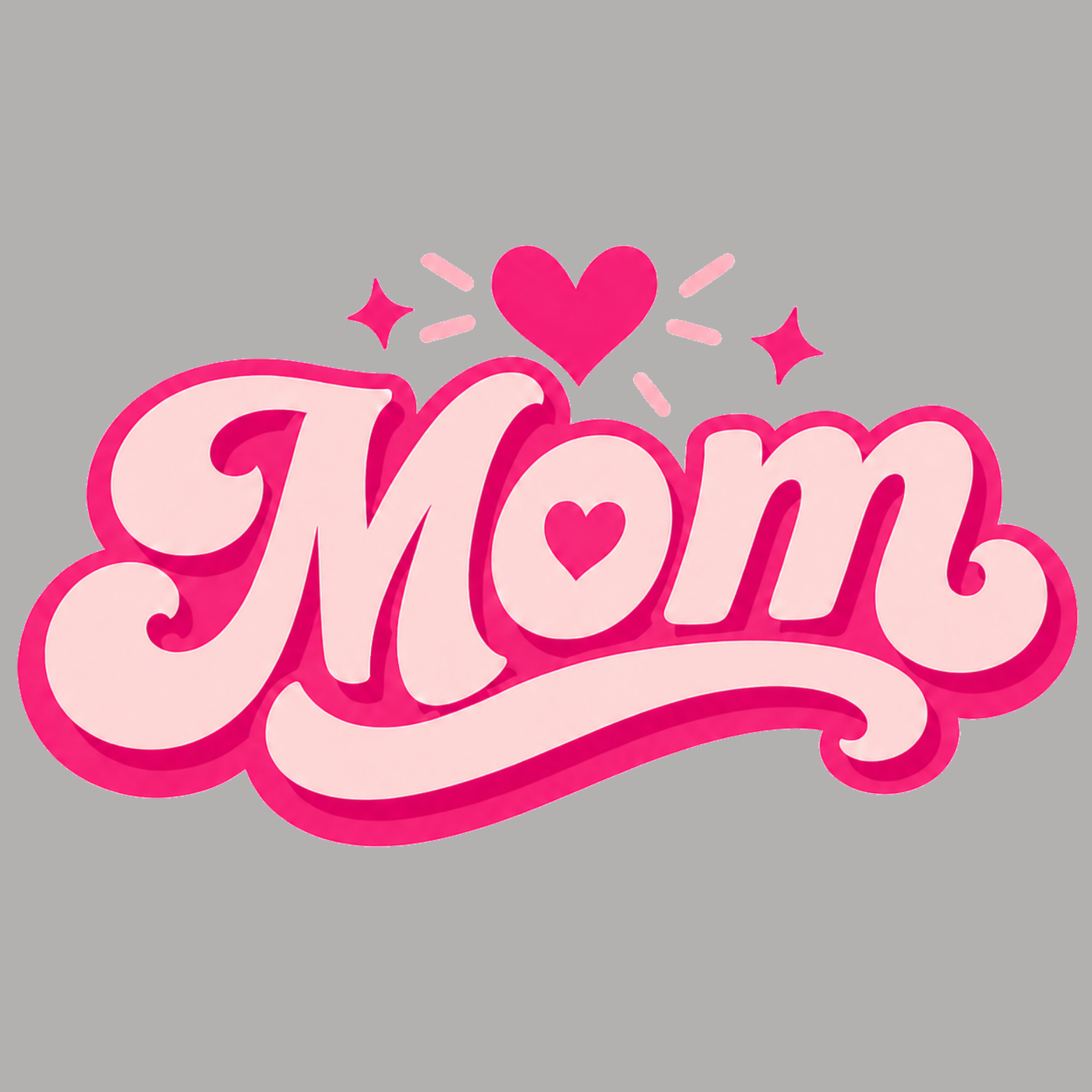 Mom Heart Hoodie - Sports Grey design preview