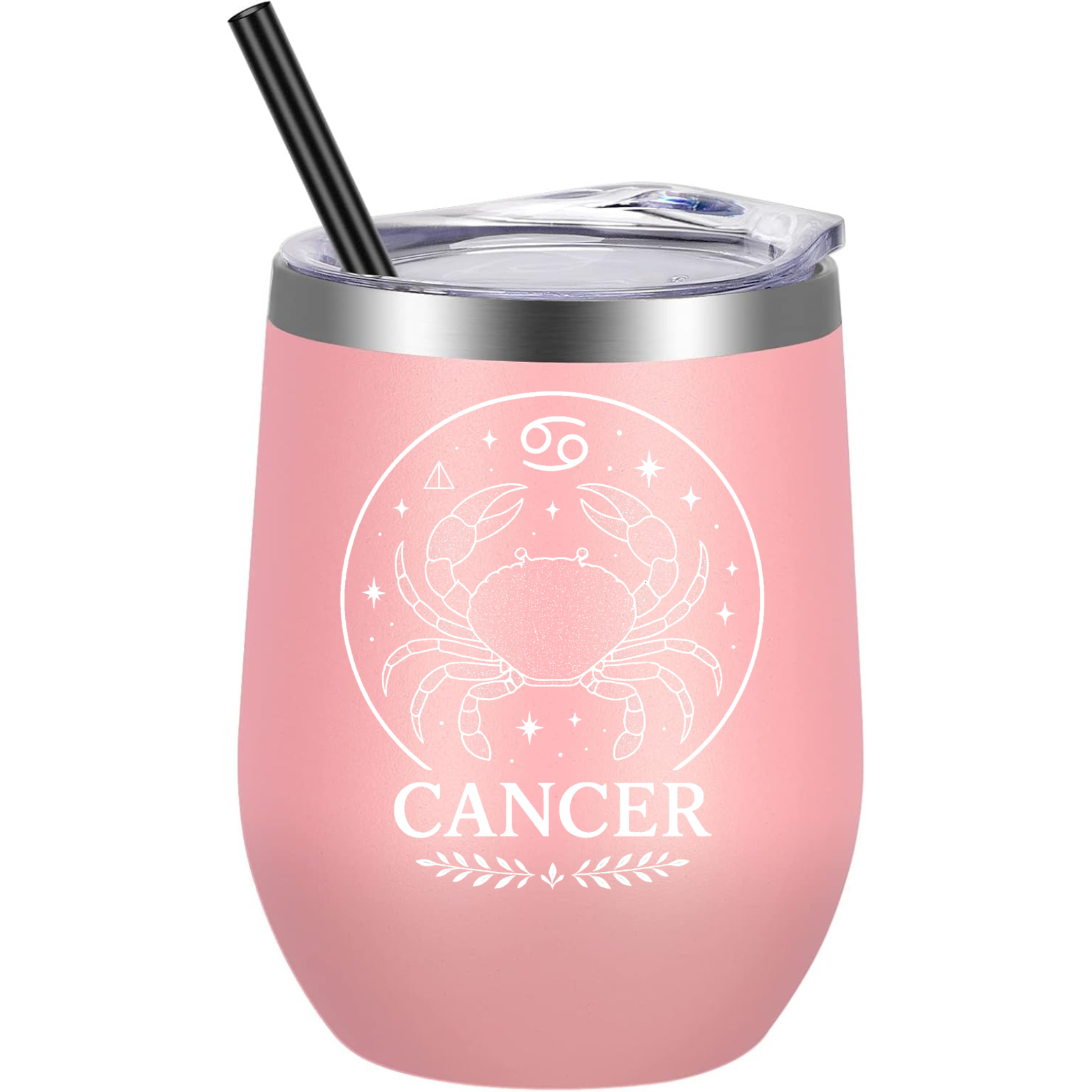 Cancer Wine Tumbler - Pink
