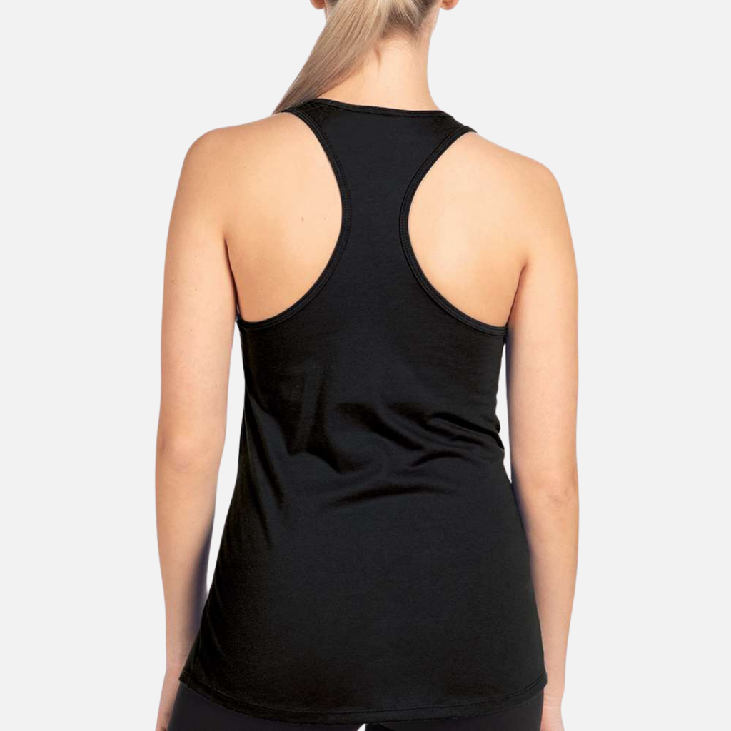 Mom The Heart Of Our Home Women's Premium Racerback Tank - Black back mockup