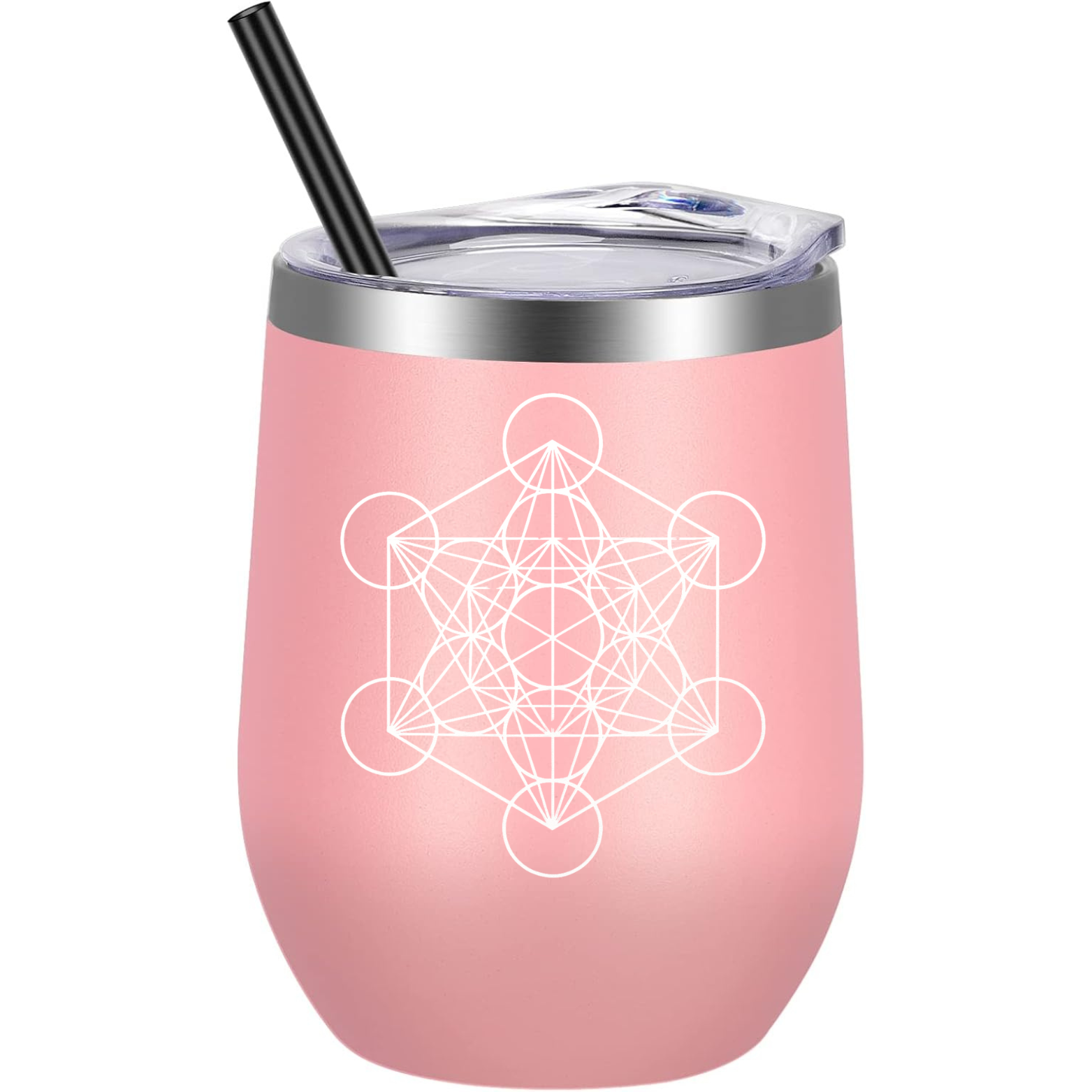 Metatron Wine Tumbler - Pink