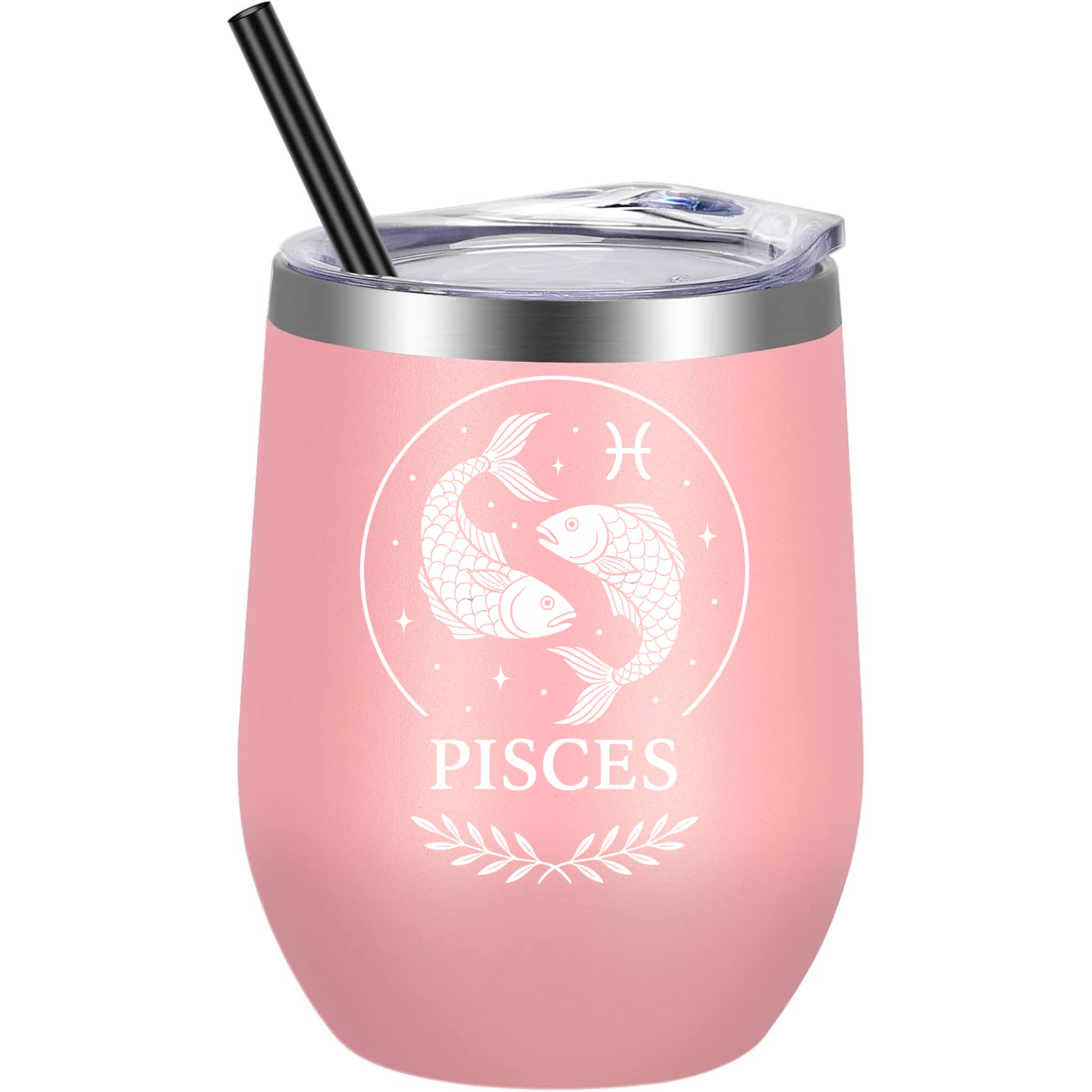 Pisces Wine Tumbler - Pink