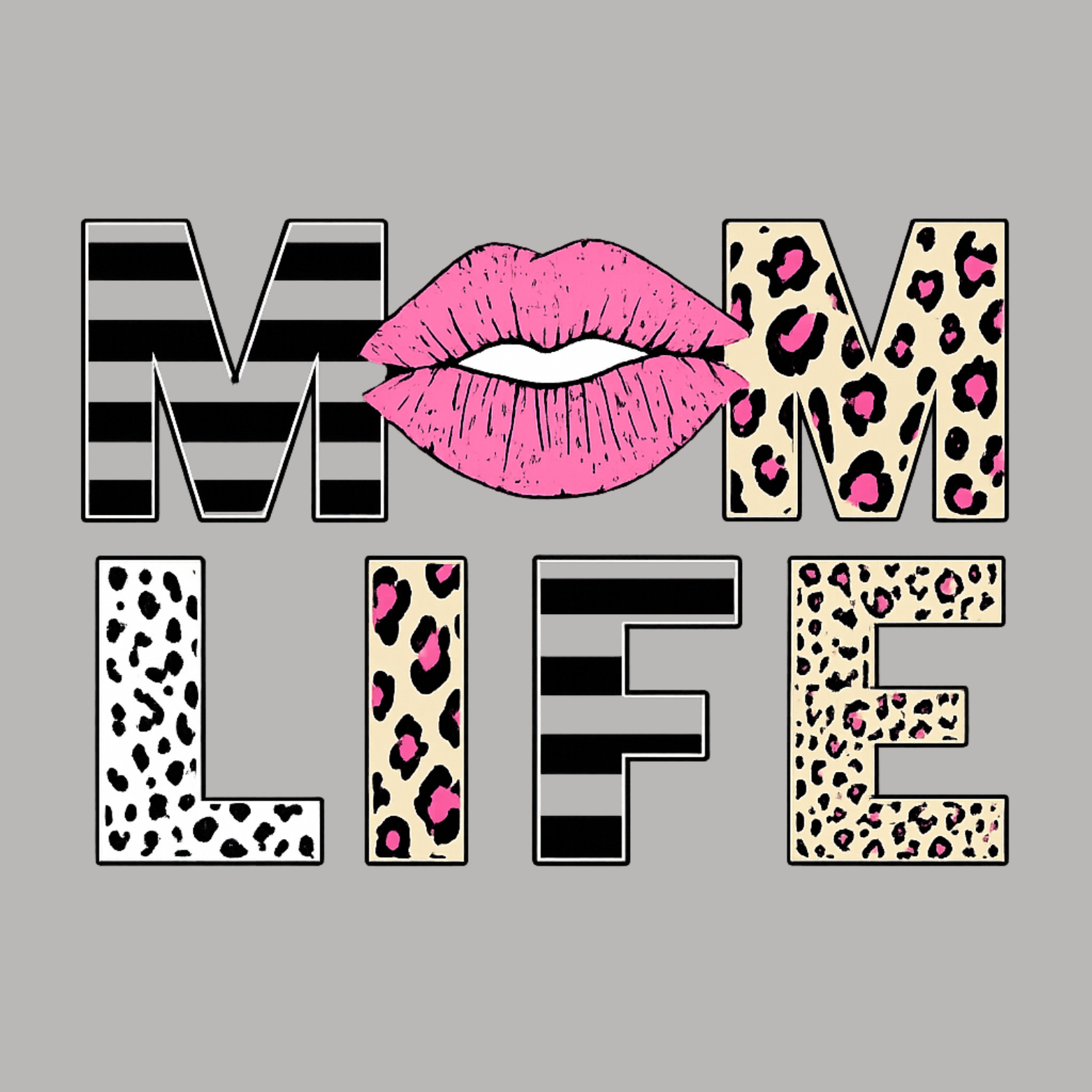 Mom Life Crewneck Sweatshirt - Sports Grey design preview