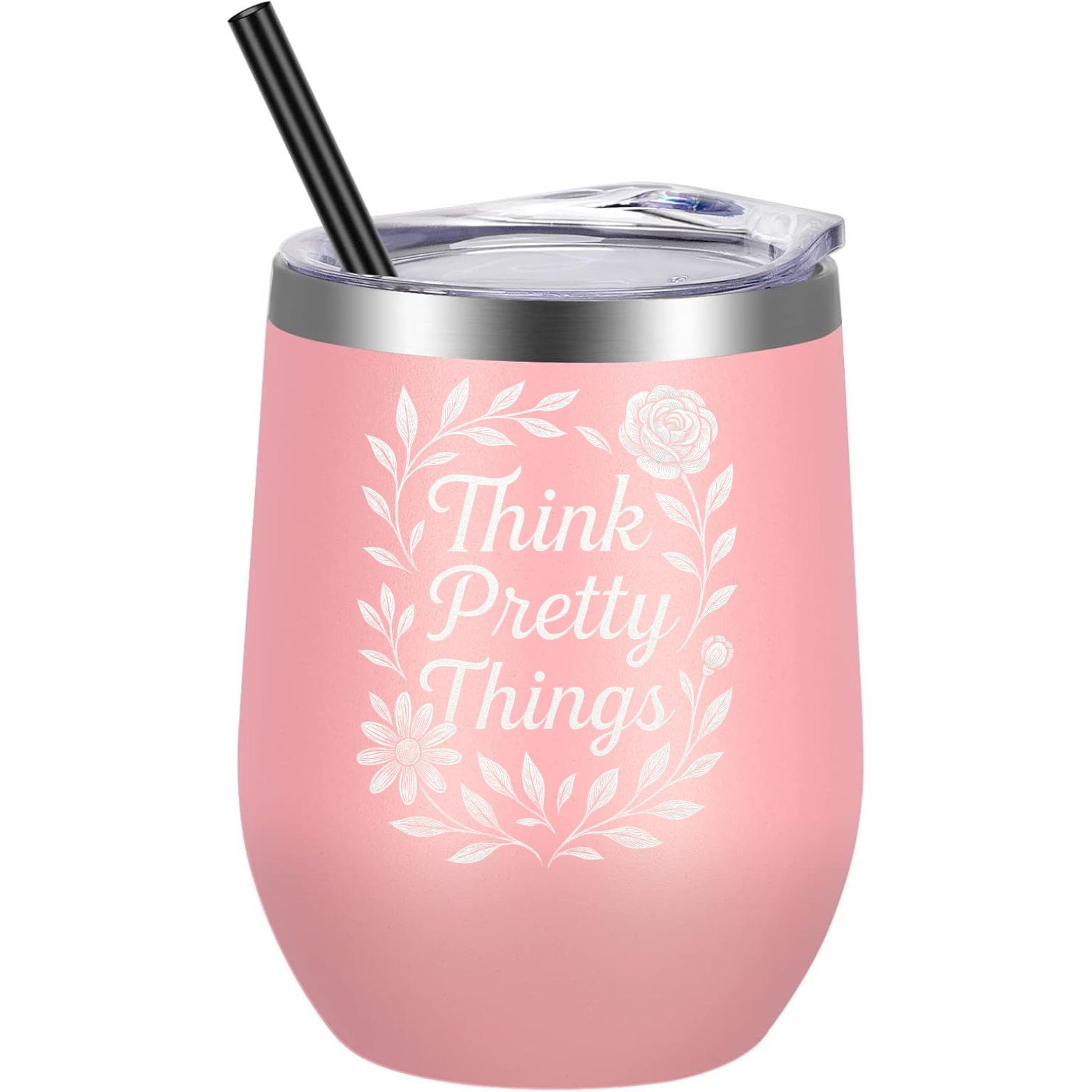 Think Pretty Things Wine Tumbler - Pink