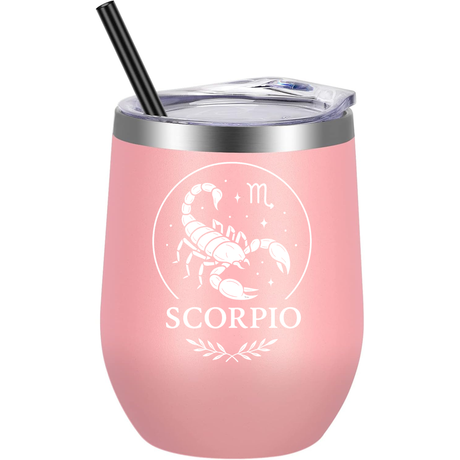Scorpio Wine Tumbler - Pink