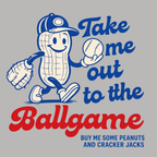 Take Me Out To The Ballgame Crewneck Sweatshirt - Sports Grey design preview