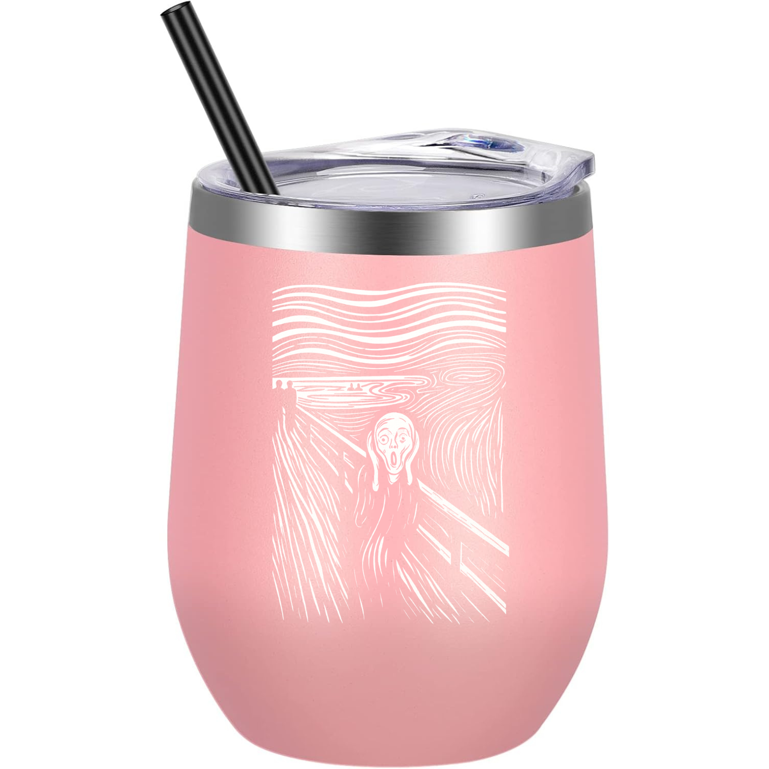 The Scream Wine Tumbler - Pink