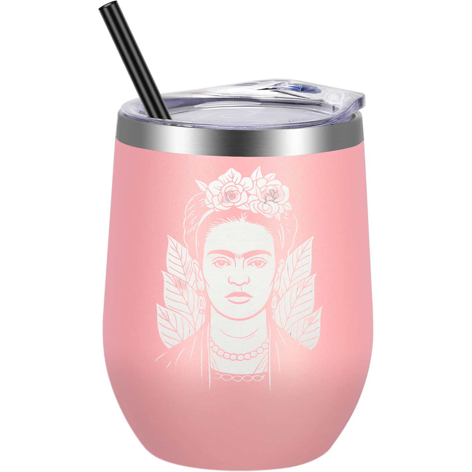 Frida Wine Tumbler - Pink