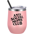 Anti Social Moms Club Wine Tumbler color variation 1