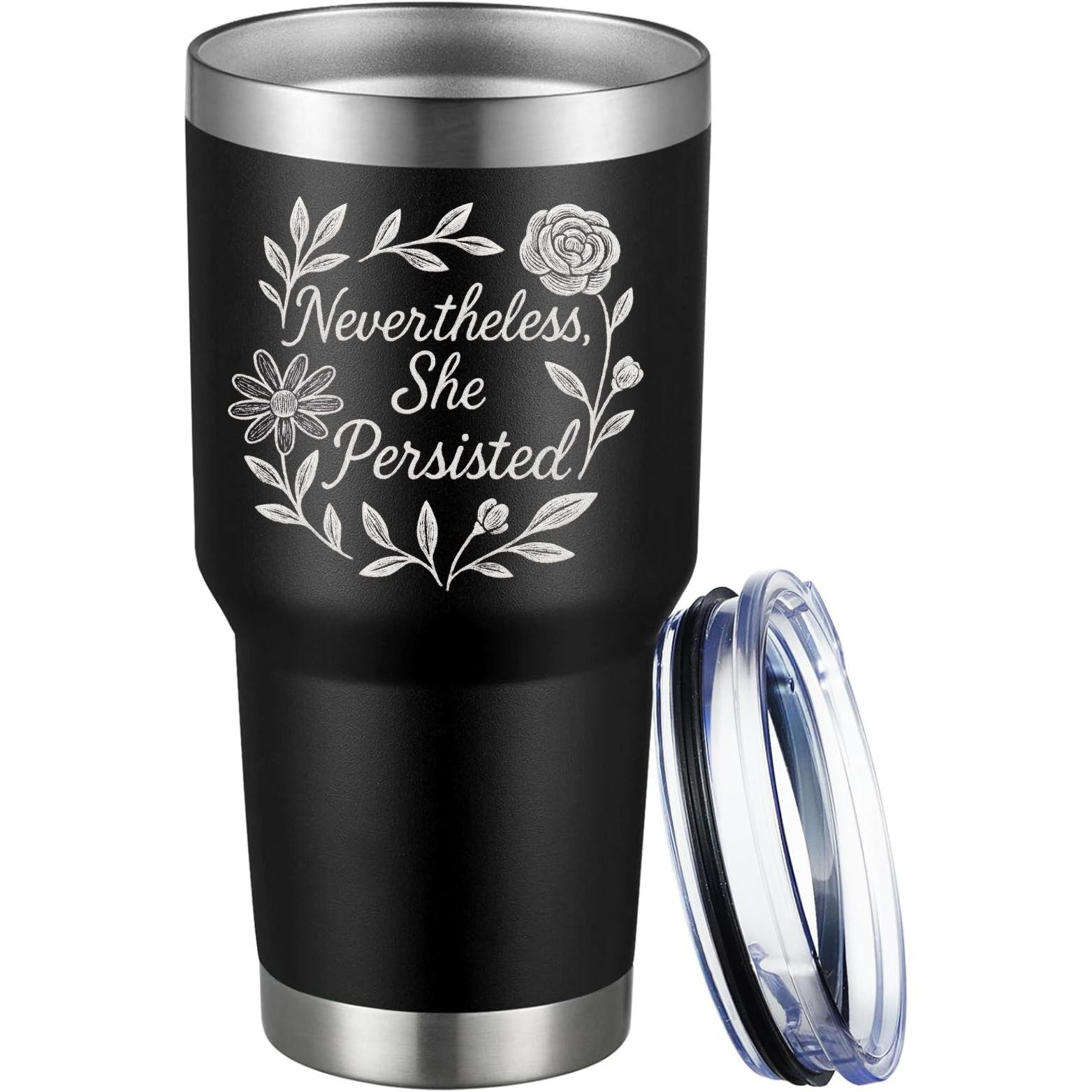 Nevertheless She Persisted 30oz Tumbler - Black