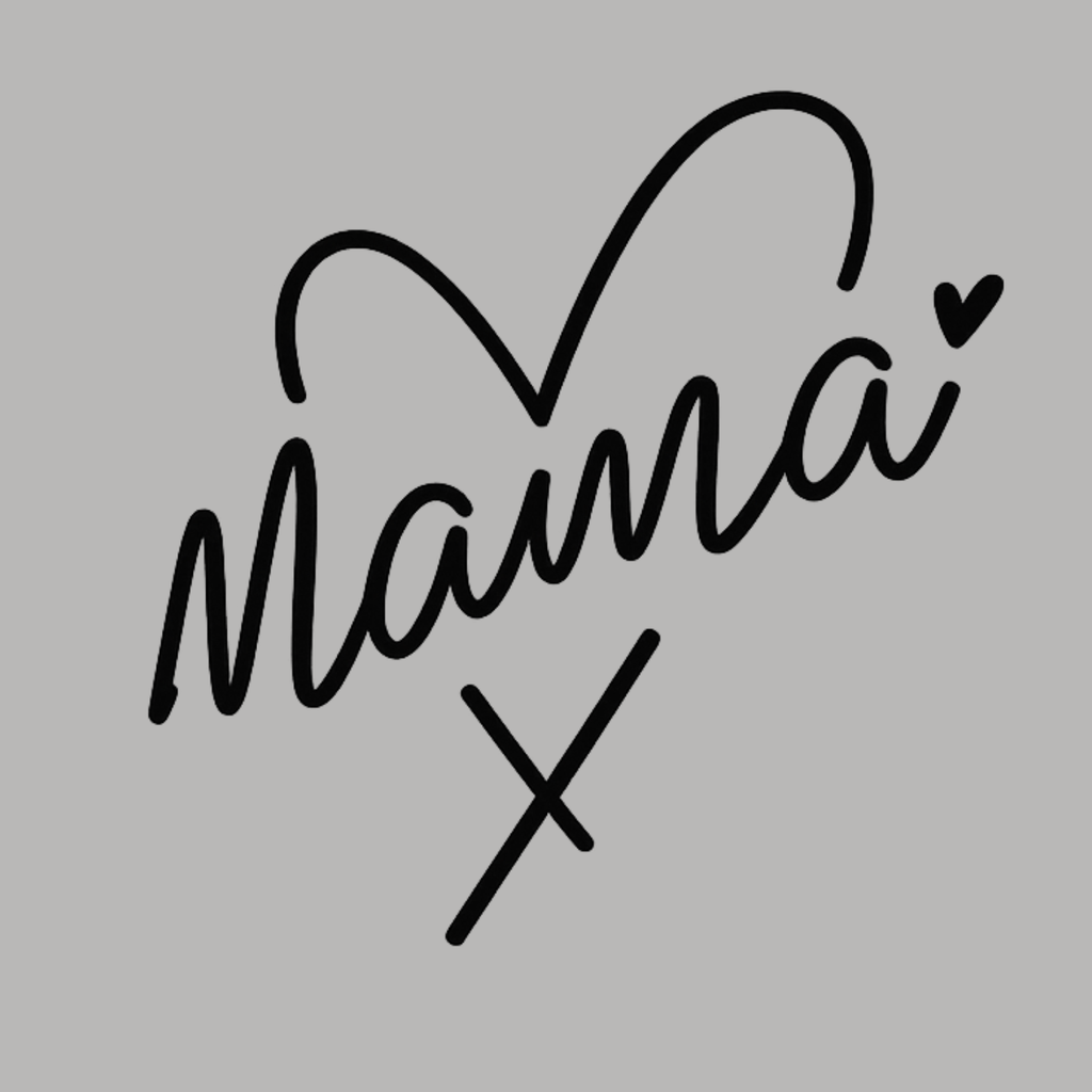 Mama Heart Crewneck Sweatshirt - Sports Grey design preview
