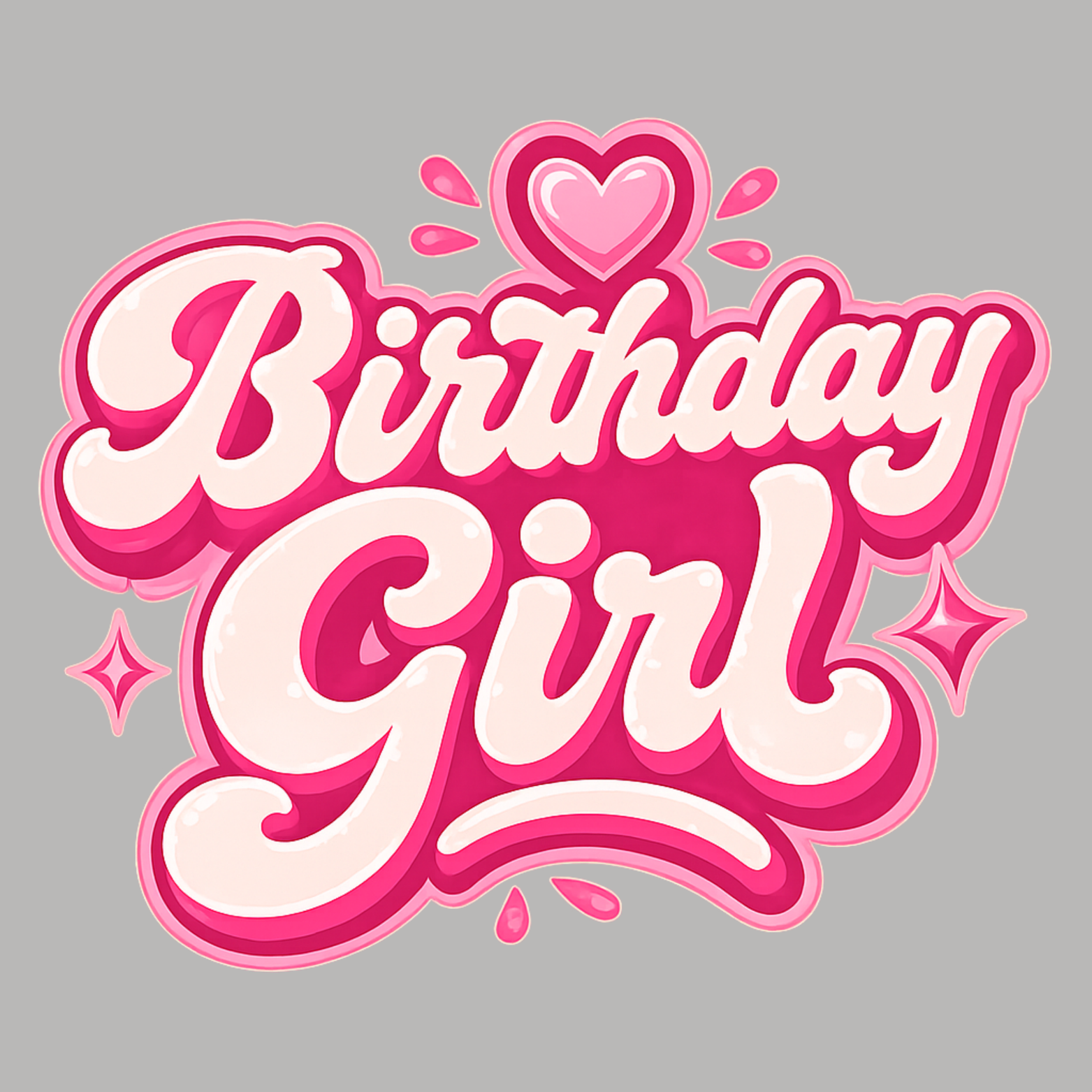 Birthday Girl Crewneck Sweatshirt - Sports Grey design preview